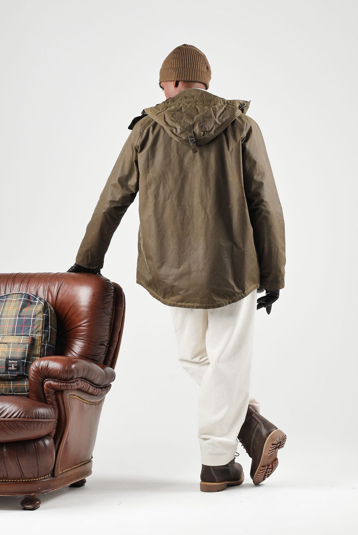 BARBOUR Parka marrone faggio da uomo con cappuccio protettivo regolabile e ampie tasche frontali 262MMWX2573 SN91 BARBOUR