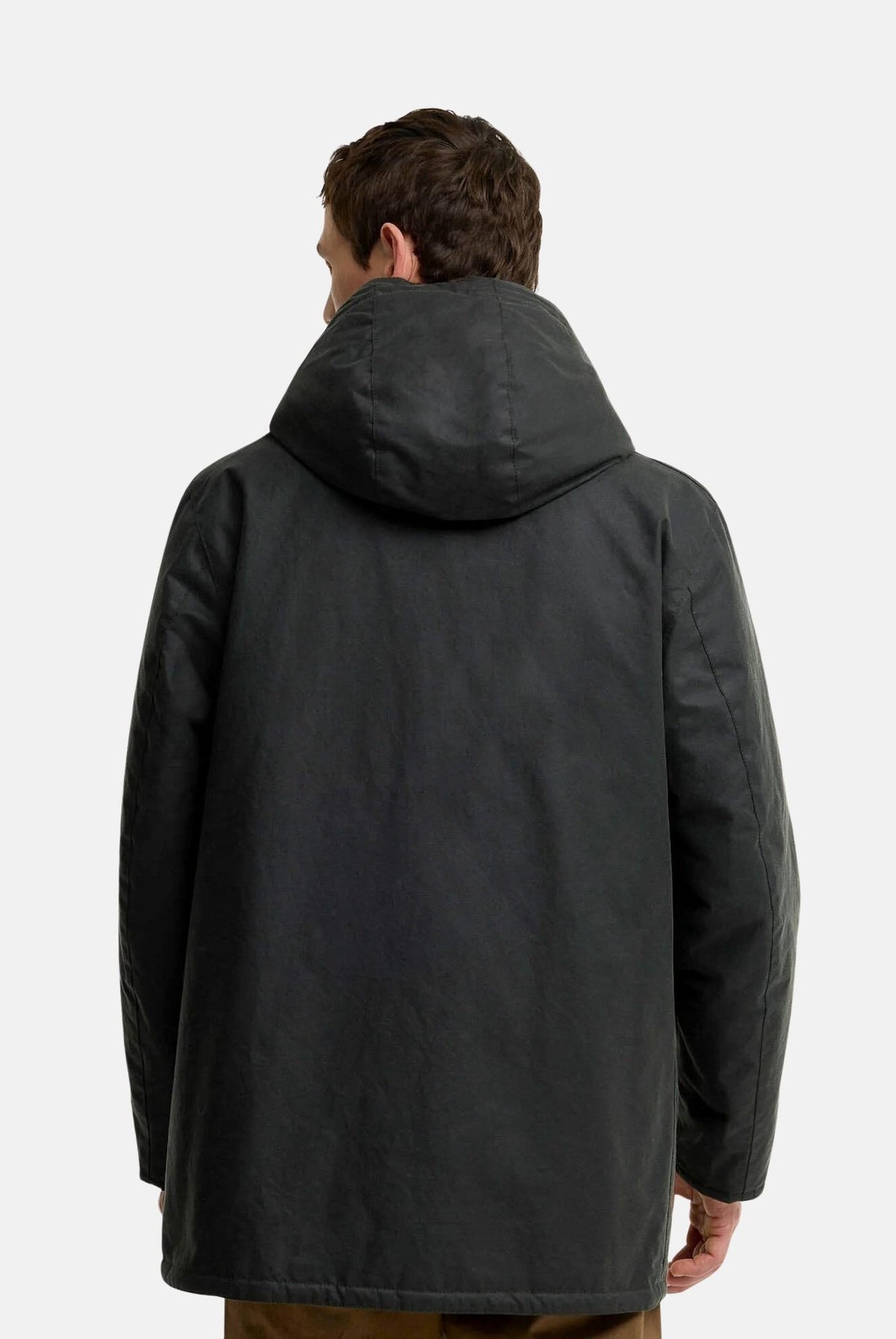 BARBOUR Parka verde salvia scuro da uomo con cappuccio avvolgente e tasche utility bicolore 262MMWX2582 SG51 BARBOUR