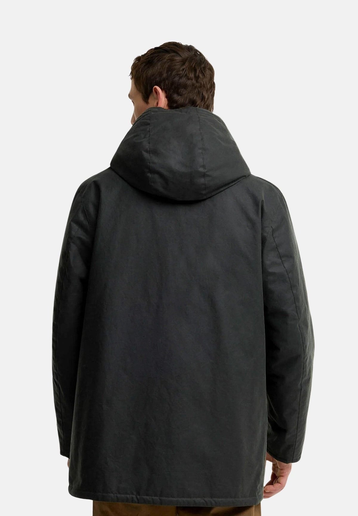 BARBOUR Parka verde salvia scuro da uomo con cappuccio avvolgente e tasche utility bicolore 262MMWX2582 SG51 BARBOUR