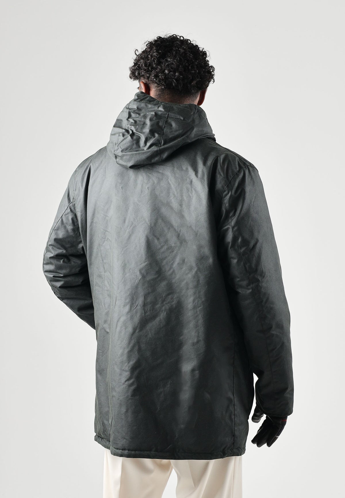 BARBOUR Parka verde salvia scuro da uomo con cappuccio avvolgente e tasche utility bicolore 262MMWX2582 SG51 BARBOUR