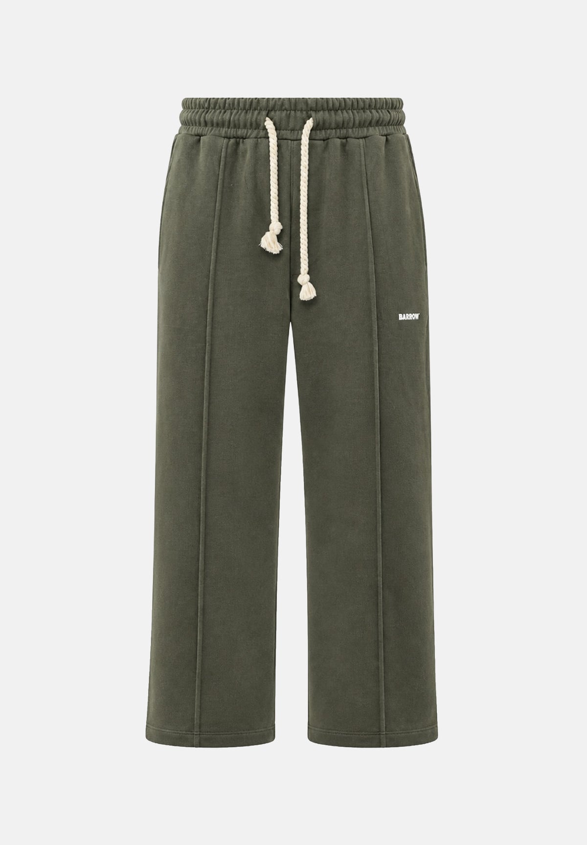 BARROW Pantaloni verde militare per uomo e donna con coulisse in vita e tasche laterali F6BWUAFP018 082 BARROW