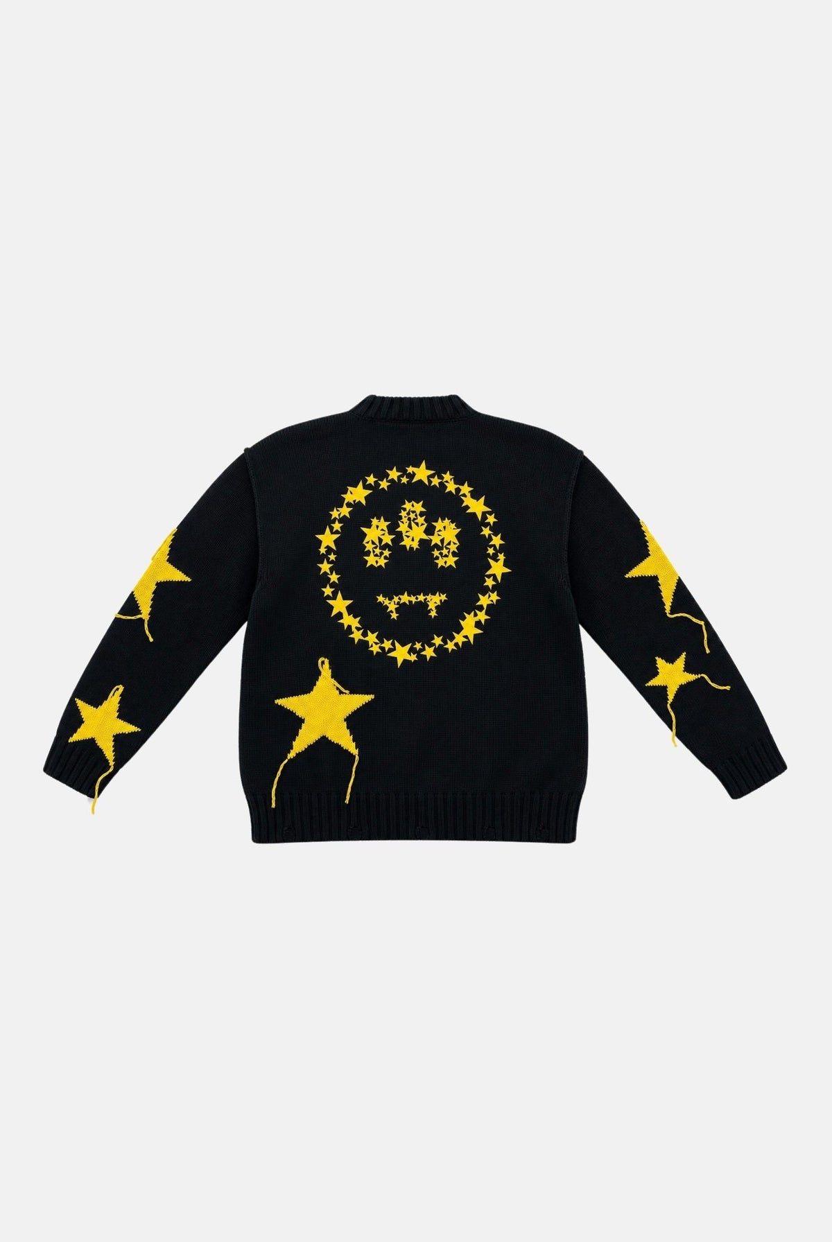 BARROW Maglione nero intenso per uomo e donna con dettagli con stelle a contrasto. F6BWUAJP035 110 BARROW