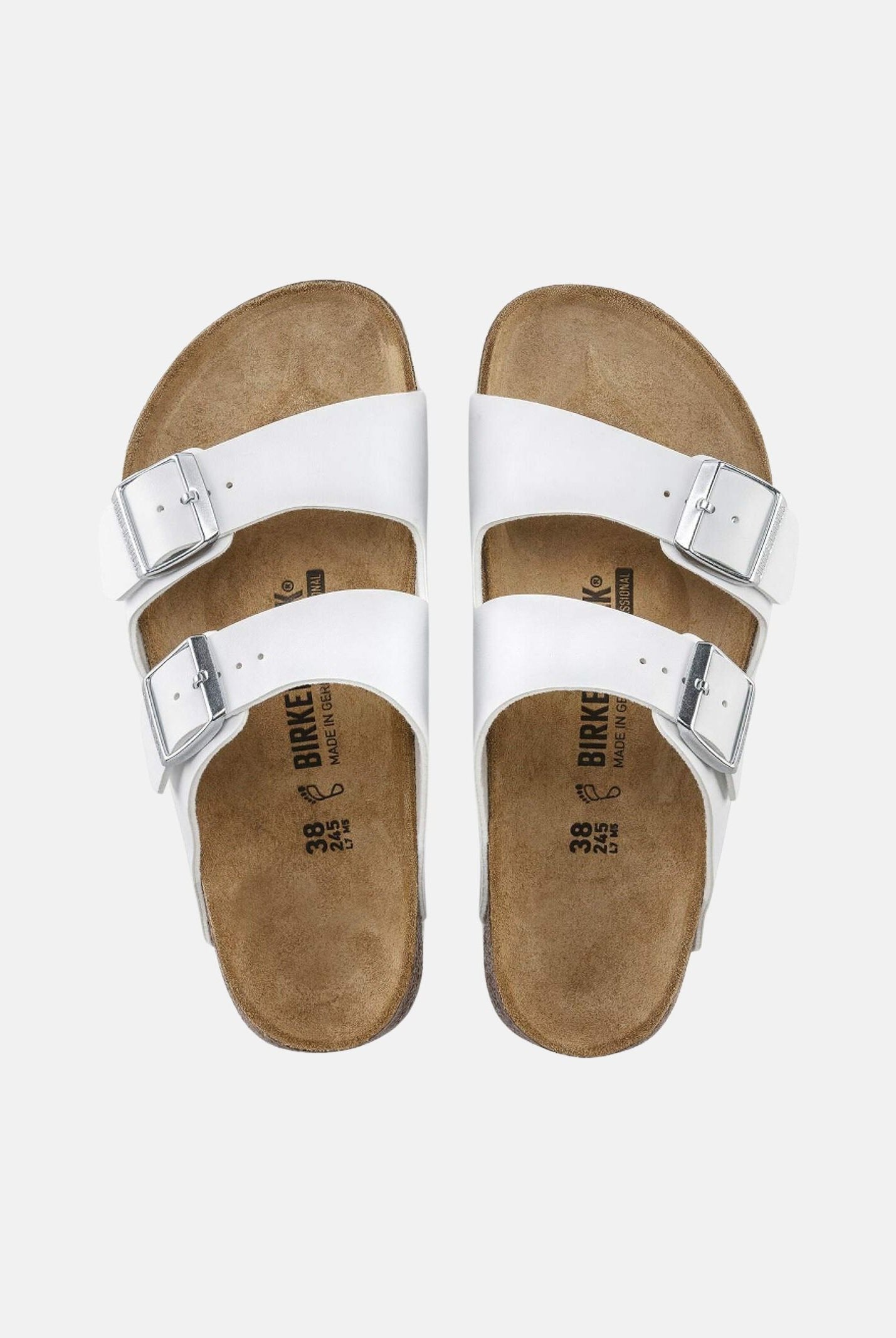 BIRKENSTOCK Ciabatta ARIZONA , colore basico bianco, per uomo e donna con doppio cinturino regolabile 1018221 . BIRKENSTOCK