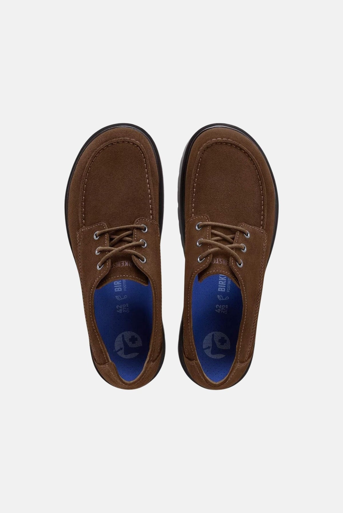 BIRKENSTOCK Scarpe stringate HIGHWOOD MOC LACE LOW Carafe marrone caffè da uomo, in pelle scamosciata, con lacci, plantare anatomico e suola profilata. 1031885 . BIRKENSTOCK