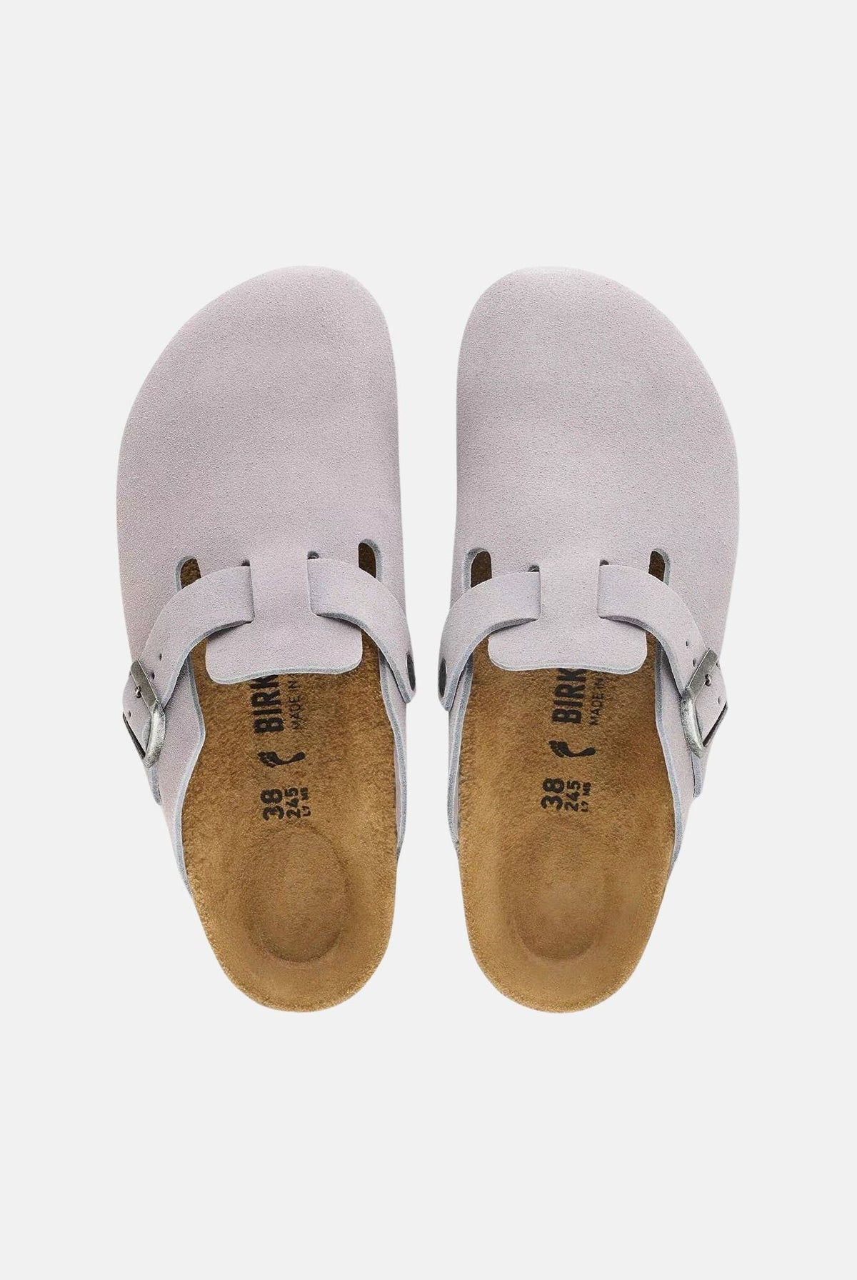 BIRKENSTOCK Ciabatte BOSTON lilla per uomo e donna con tomaia in pelle scamosciata cerata 1032791 . BIRKENSTOCK
