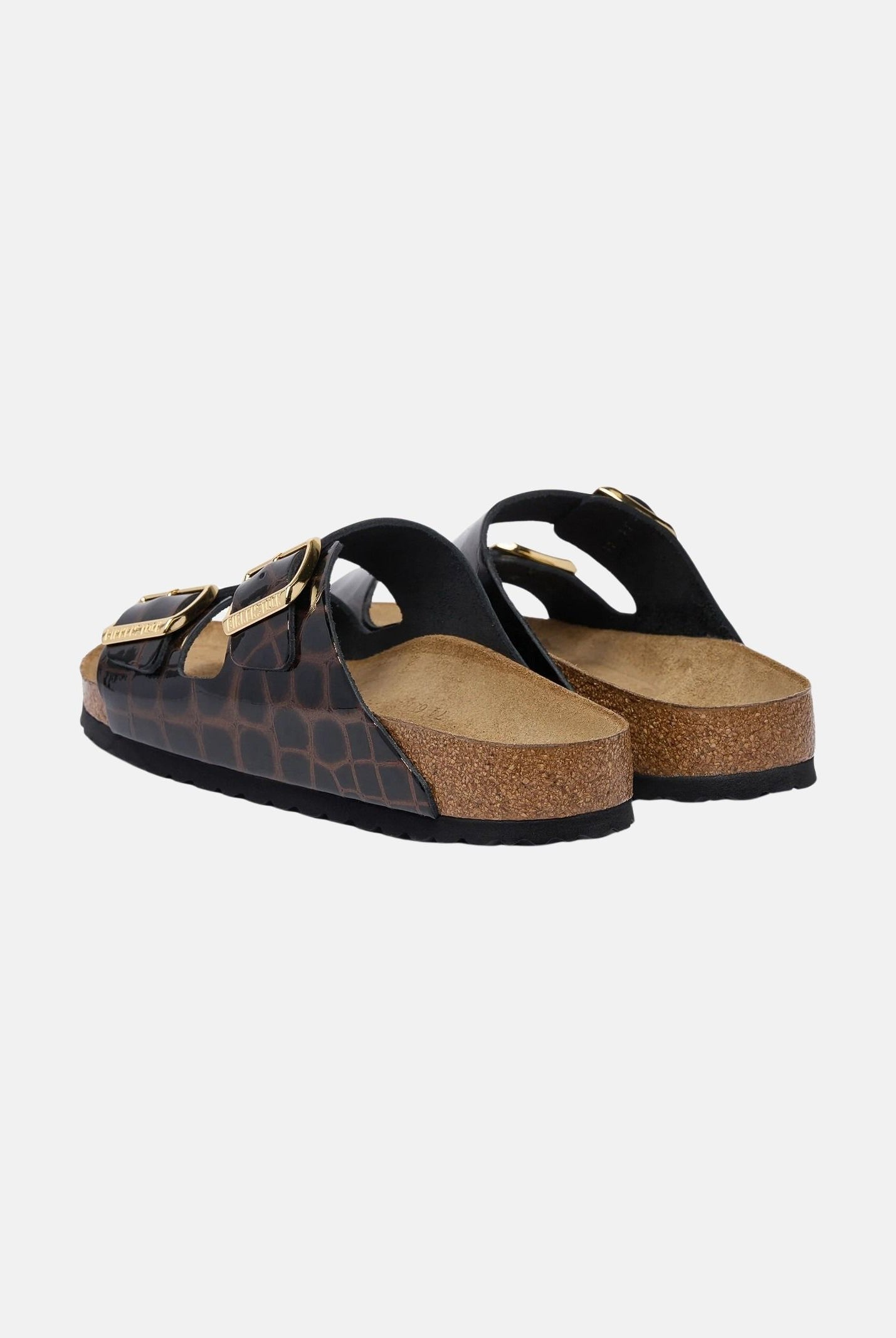 BIRKENSTOCK Ciabatta ARIZONA SOFT FOOTBED nero da donna con motivo effetto pelle di coccodrillo 1032864 . BIRKENSTOCK
