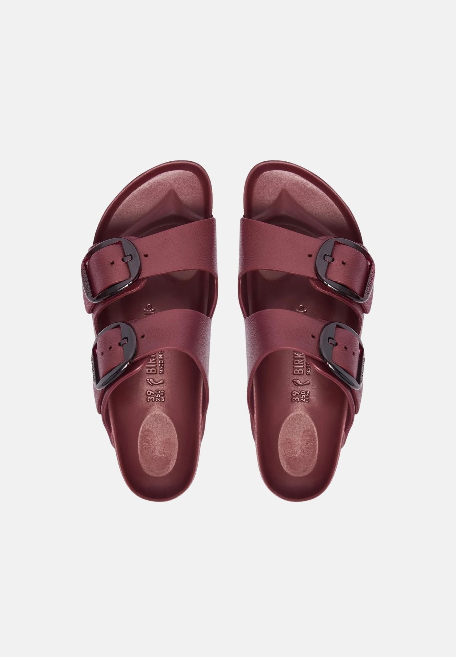 BIRKENSTOCK Ciabatta ARIZONA BIG BUCKLE zinfandel bordeaux per uomo e donna con maxi fibbie regolabili.<BR/> 1033115 . BIRKENSTOCK