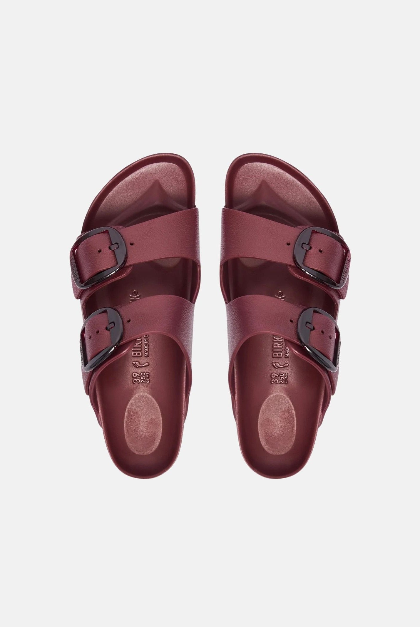 BIRKENSTOCK Ciabatta ARIZONA BIG BUCKLE zinfandel bordeaux per uomo e donna con maxi fibbie regolabili.<BR/> 1033115 . BIRKENSTOCK