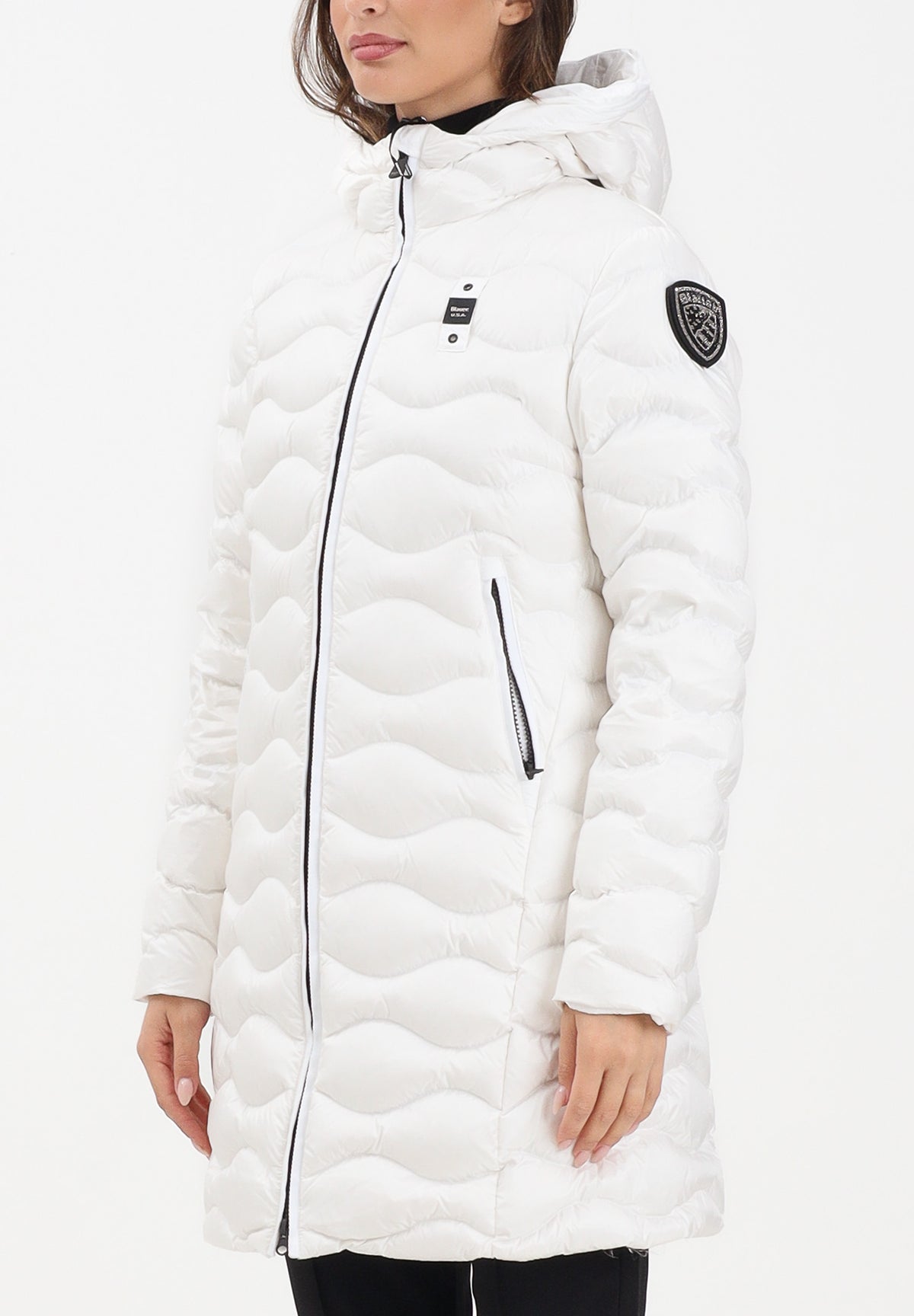 BLAUER Piumino lungo LYNEL bianco da donna 25WBLDK03527-006047 100BI BLAUER