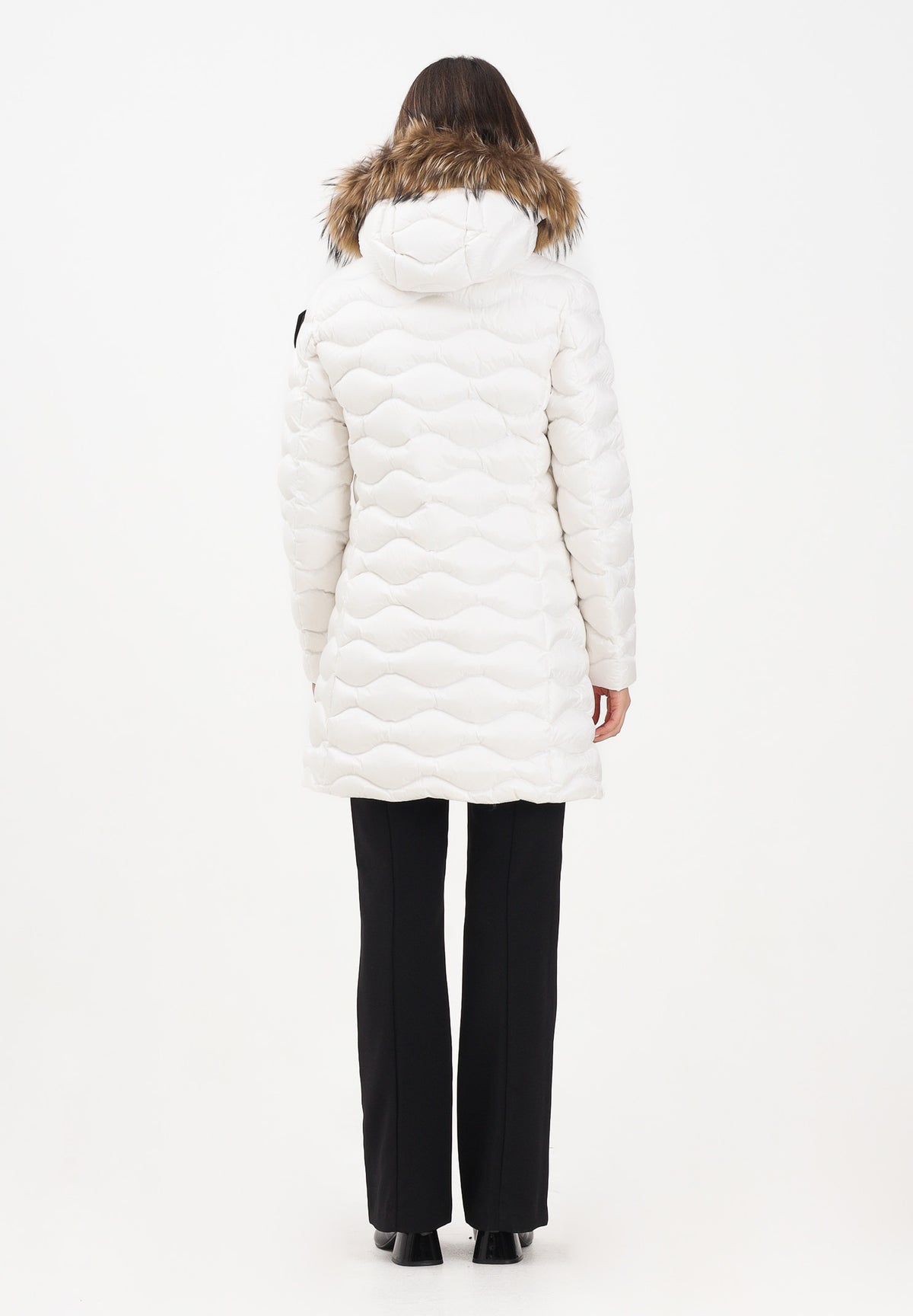 BLAUER Piumino lungo LYNEL bianco da donna 25WBLDK03527-006047 100BI BLAUER