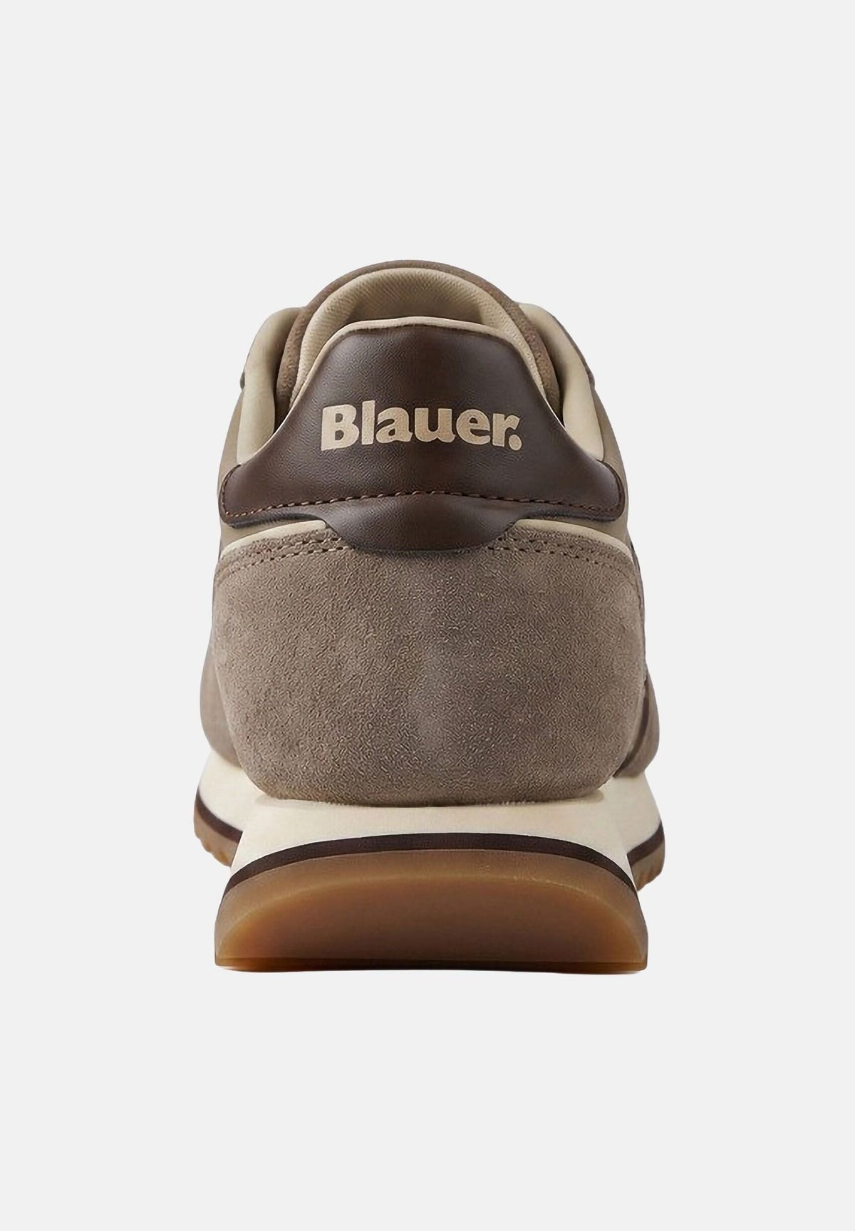 BLAUER Sneakers MILLS taupe marrone da donna con chiusura stringata e suola dentellata. F6MILLS01NUS TAU BLAUER