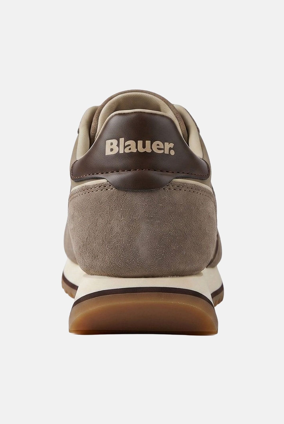 BLAUER Sneakers MILLS taupe marrone da donna con chiusura stringata e suola dentellata. F6MILLS01NUS TAU BLAUER