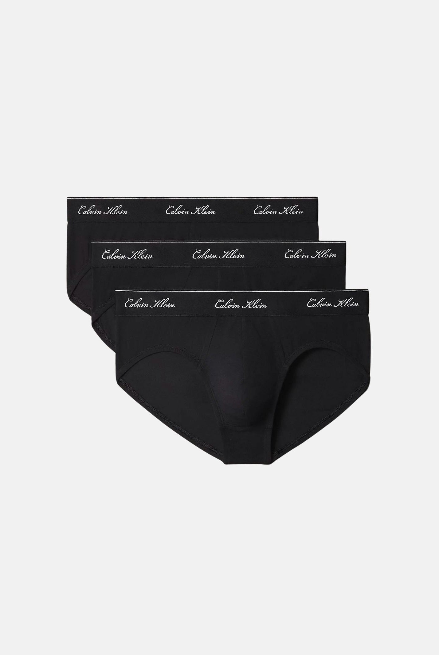 CALVIN KLEIN Slip (3 paia) TM6 neri da uomo con fascia logo iconico<BR/> LV00NB4606 TM6 CALVIN KLEIN