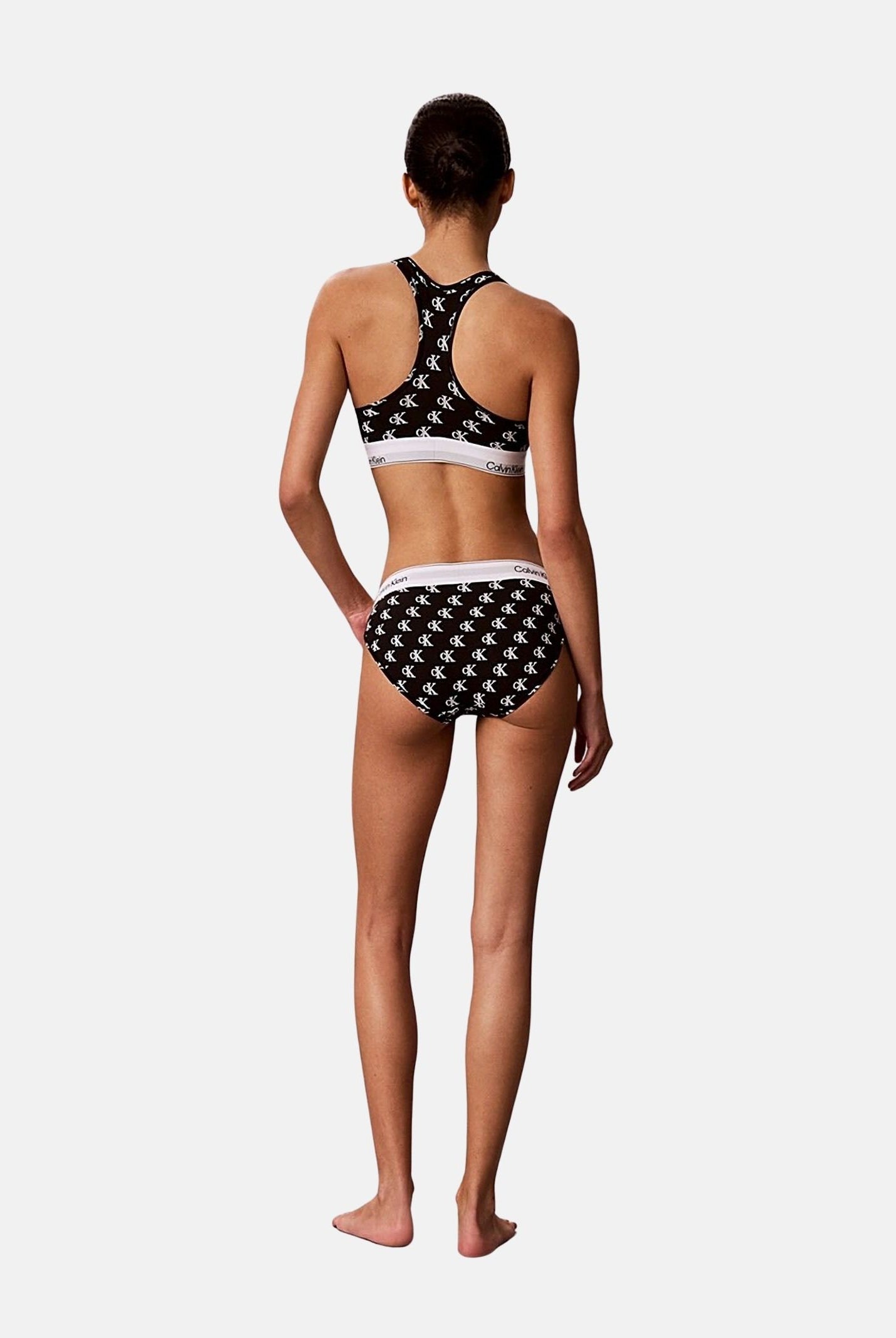 CALVIN KLEIN Slip ICON COTTON MODAL nero con motivo monogram all over LV00QF8520 JGJ CALVIN KLEIN