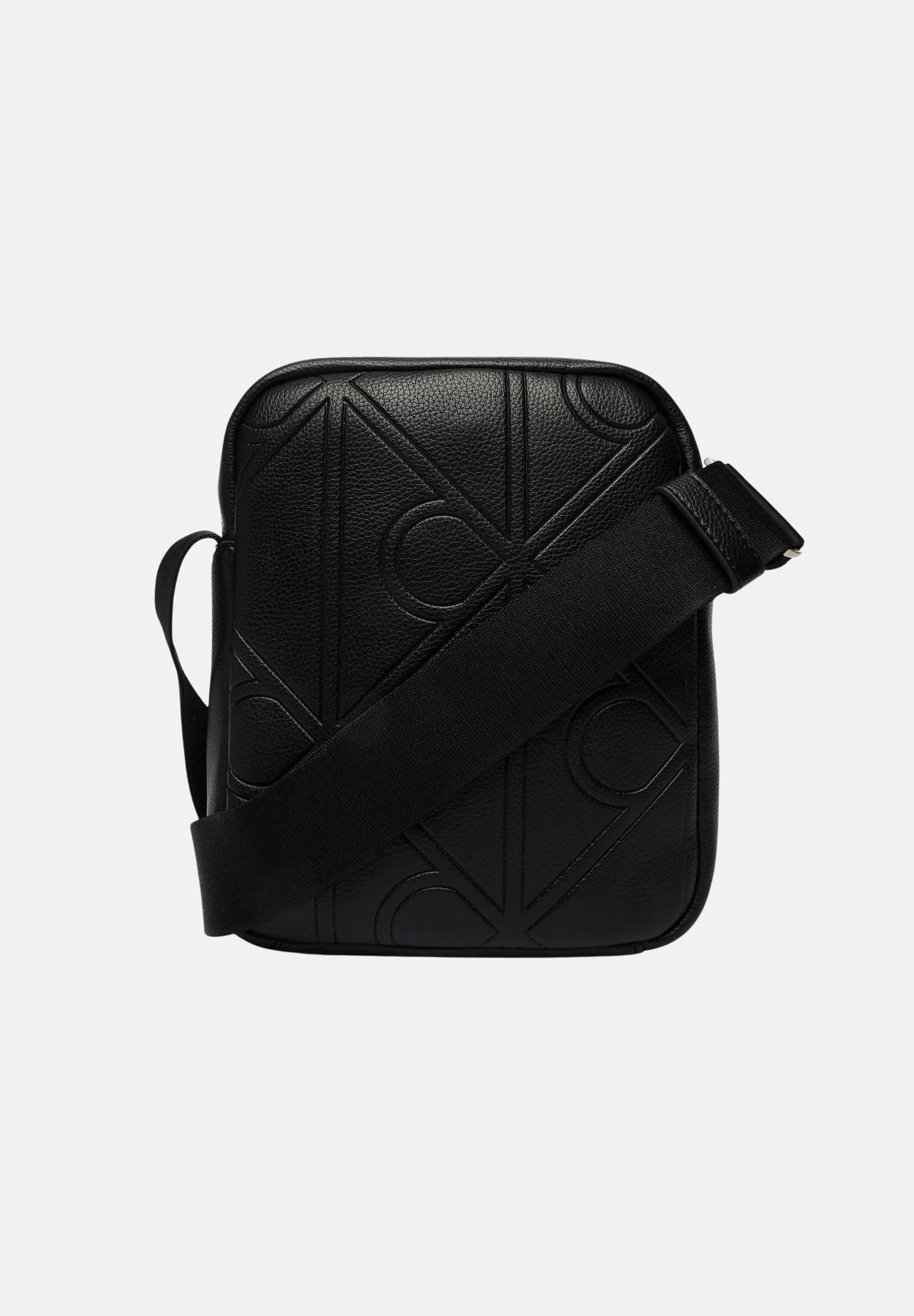 CALVIN KLEIN borsa a tracolla Emblem AOP Emboss Reporter colore black, nero, uomo LV04D3331G UB1 CALVIN KLEIN