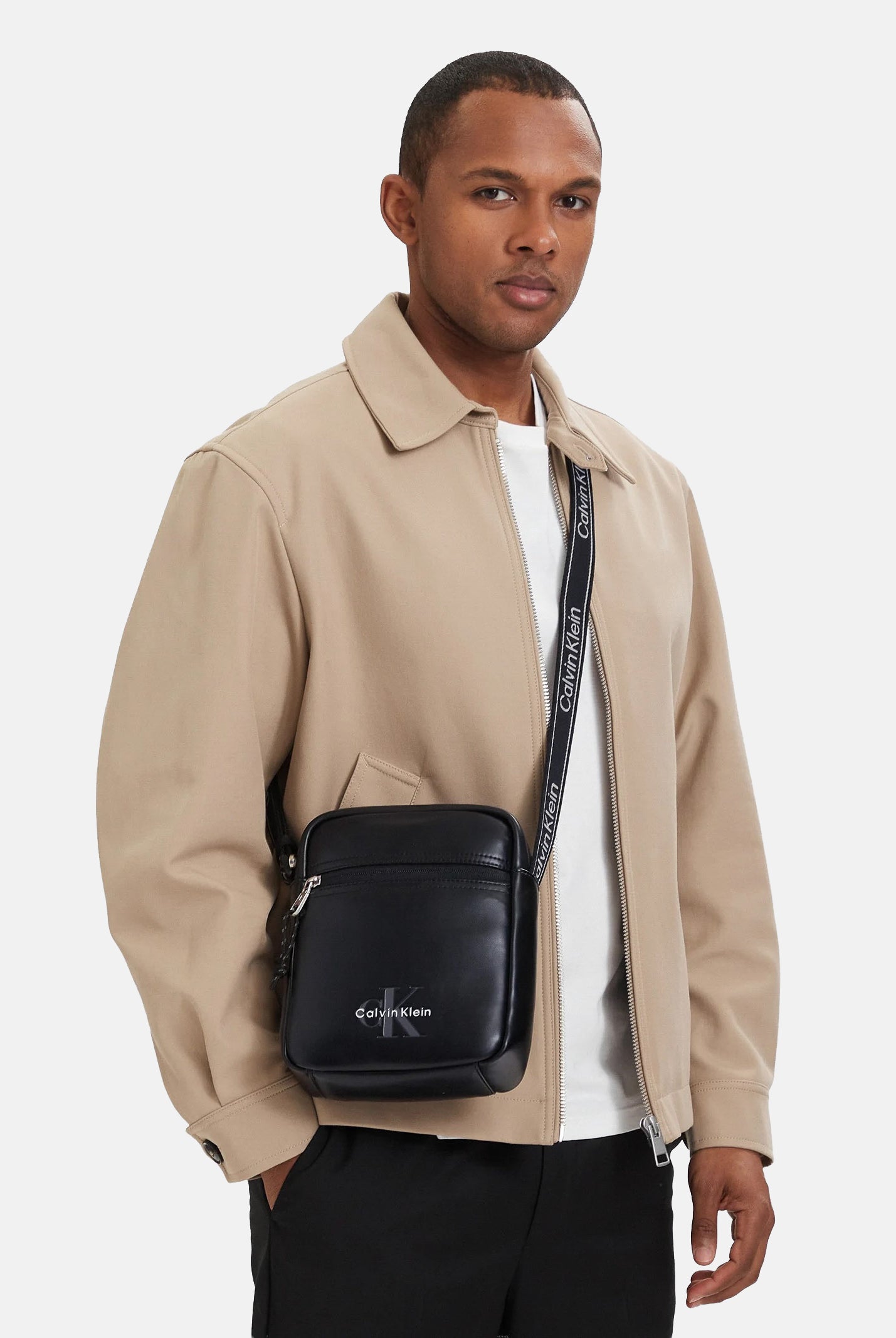 CALVIN KLEIN tracolla in ecopelle Black, colore brand Black nero uomo LV04D3418G UB1 CALVIN KLEIN