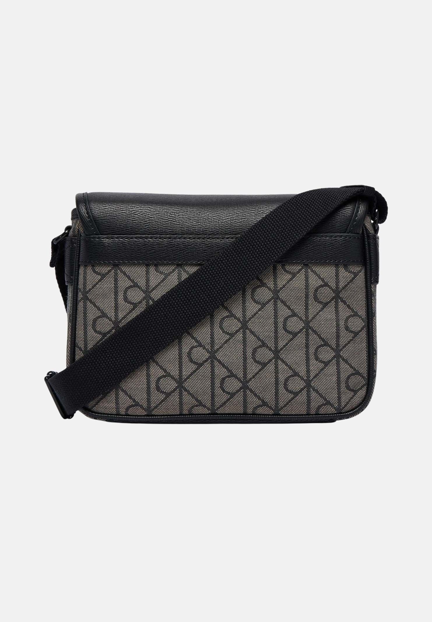 CALVIN KLEIN tracolla con logo monogram colore Lotus Beige-Black, beige e nero, uomo. LV04D3451G 7UL CALVIN KLEIN
