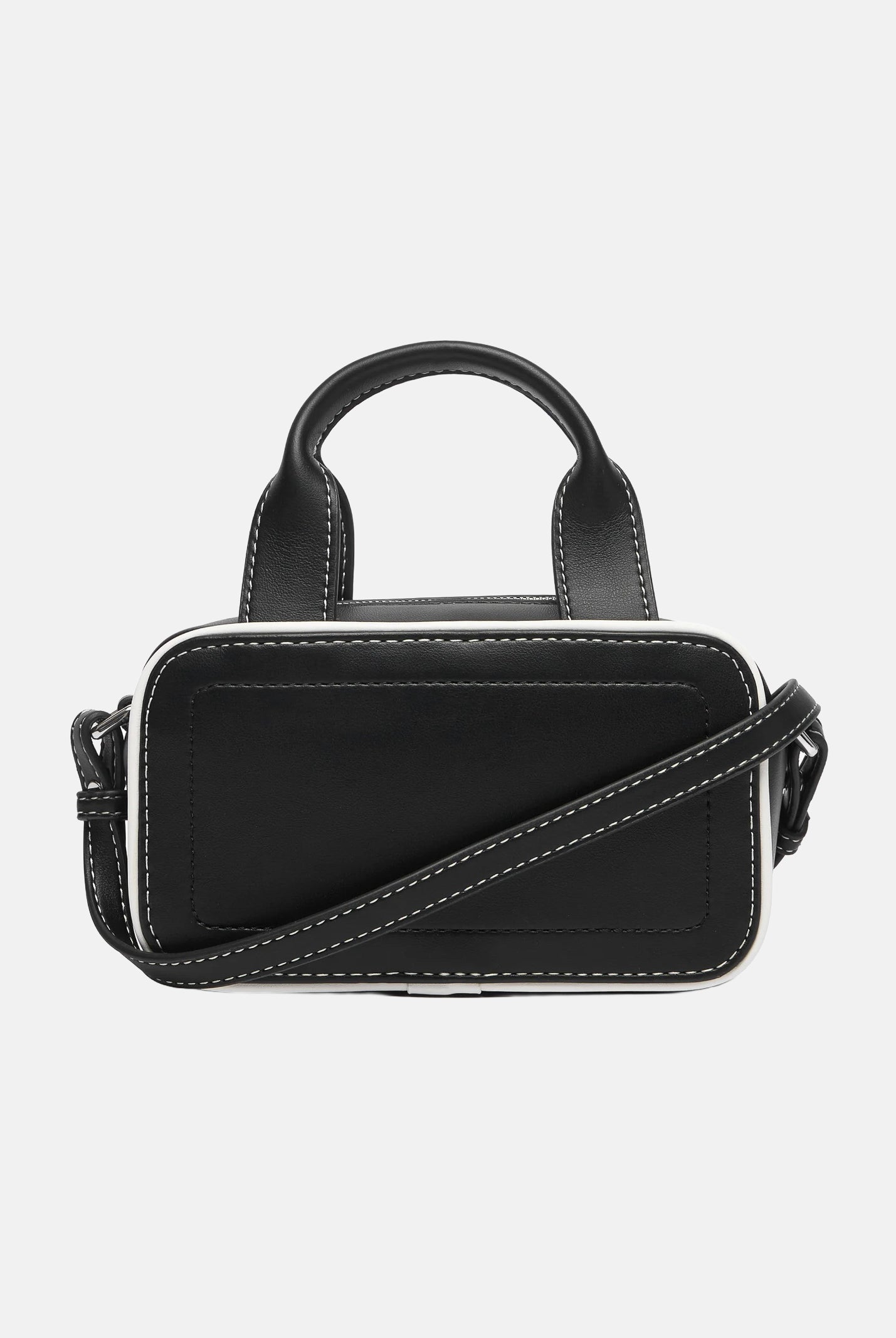 CALVIN KLEIN borsa mini a tracolla Contrast CK Mini Bauletto Bag, Black nero donna. LV04F1257G UB1 CALVIN KLEIN