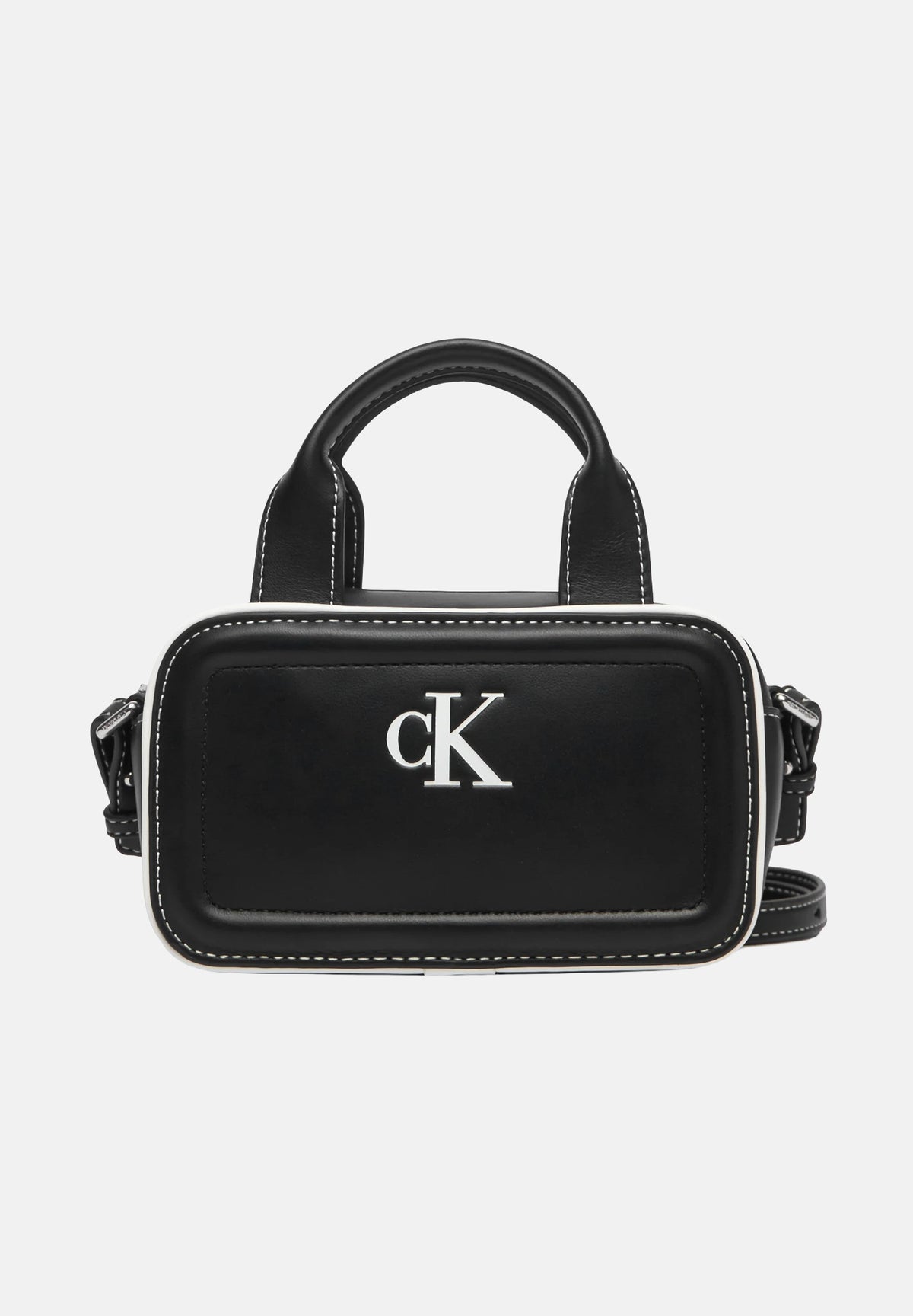 CALVIN KLEIN Borsa mini a tracolla Contrast CK Mini Bauletto nero da donna LV04F1257G UB1 CALVIN KLEIN