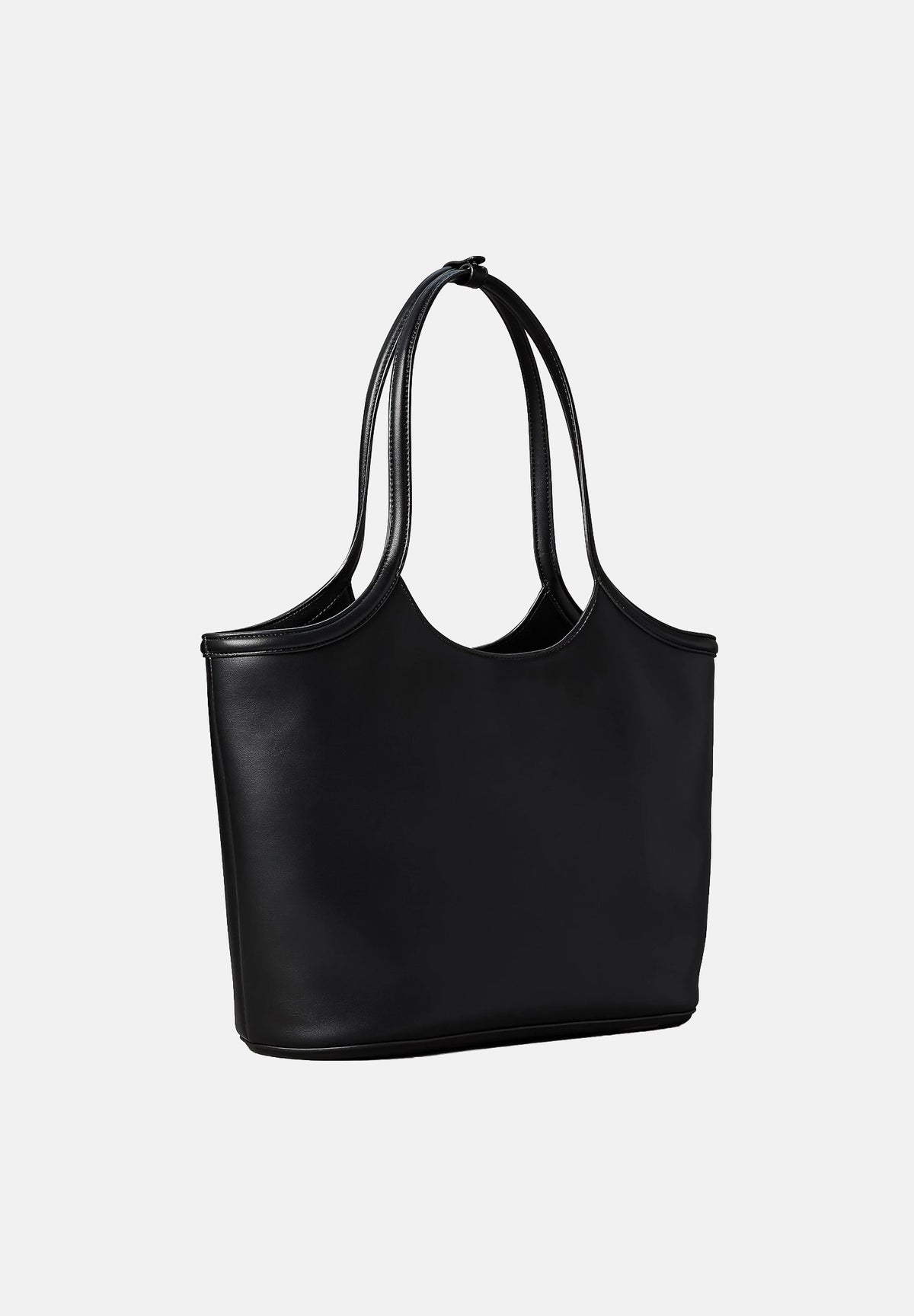 CALVIN KLEIN Borsa a spalla nera in eco-pelle da donna con manico singolo e maxi logo in rilievo. LV04F3562G UB1 CALVIN KLEIN