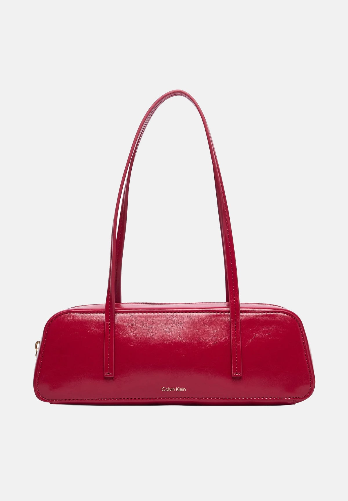 CALVIN KLEIN Borsa a spalla GLOSSY BAULETTO wine bordeaux intenso da donna LV04F3638G XLL CALVIN KLEIN