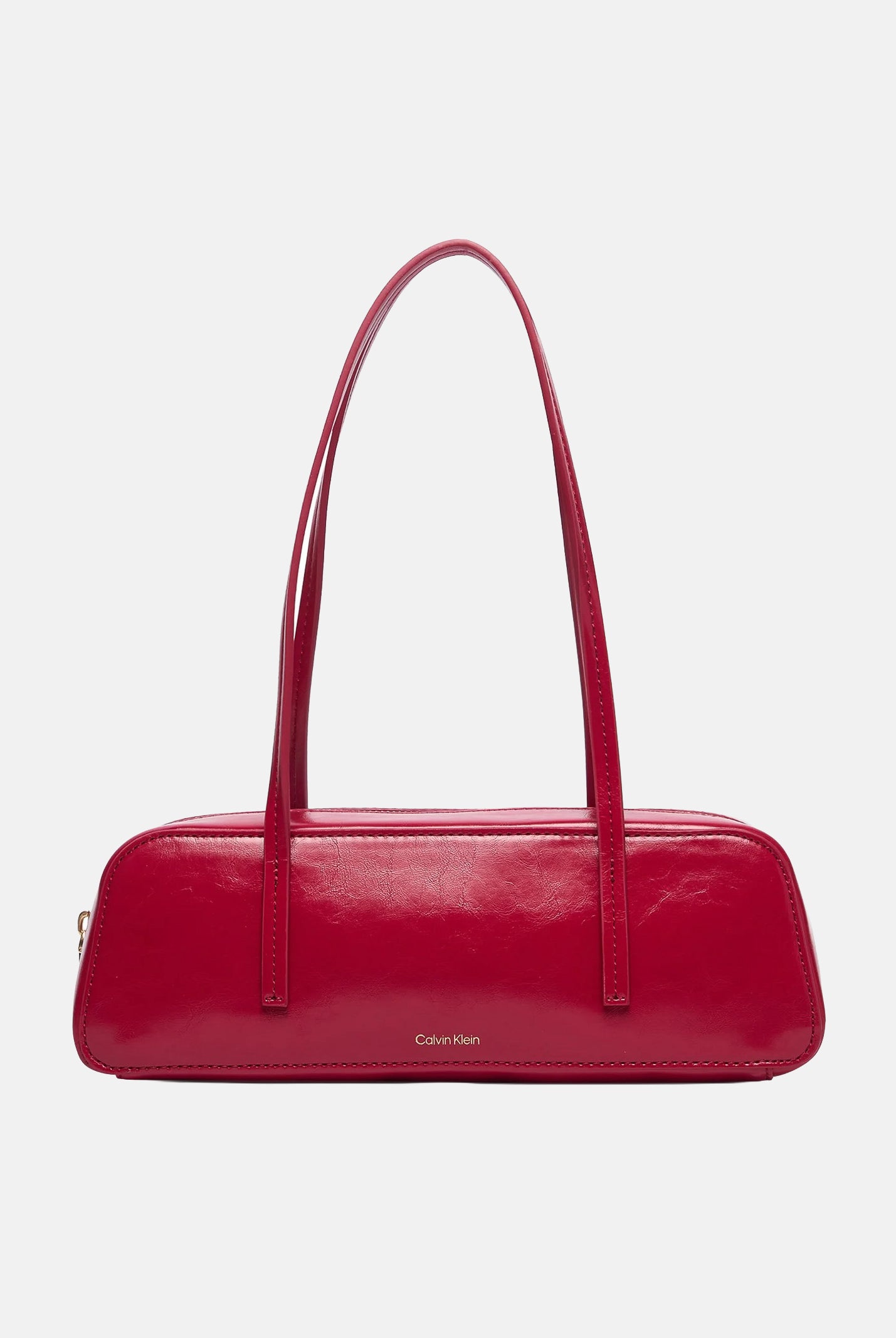 CALVIN KLEIN borsa media a spalla Foil Logo Glossy Bauletto Shoulder Bag Bordeaux Wine e bordeaux, donna. LV04F3638G XLL CALVIN KLEIN