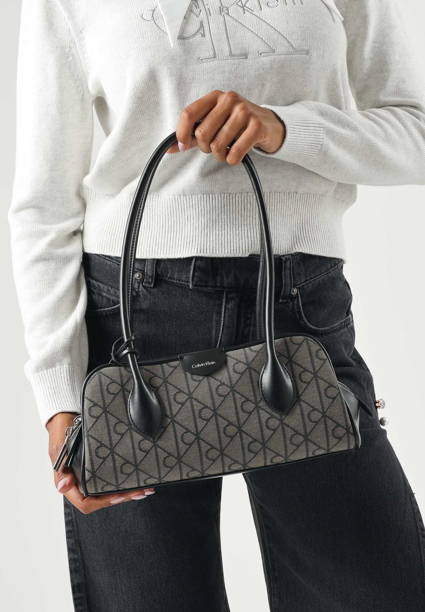CALVIN KLEIN Borsa a spalla con emblema jacquard LV04F3744G 8E3 CALVIN KLEIN