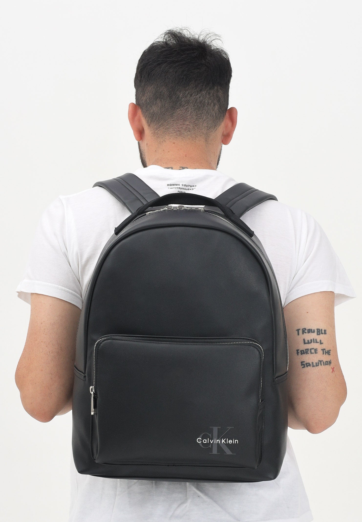CALVIN KLEIN Zaino nero da uomo con logo LV04G3042G UB1 CALVIN KLEIN