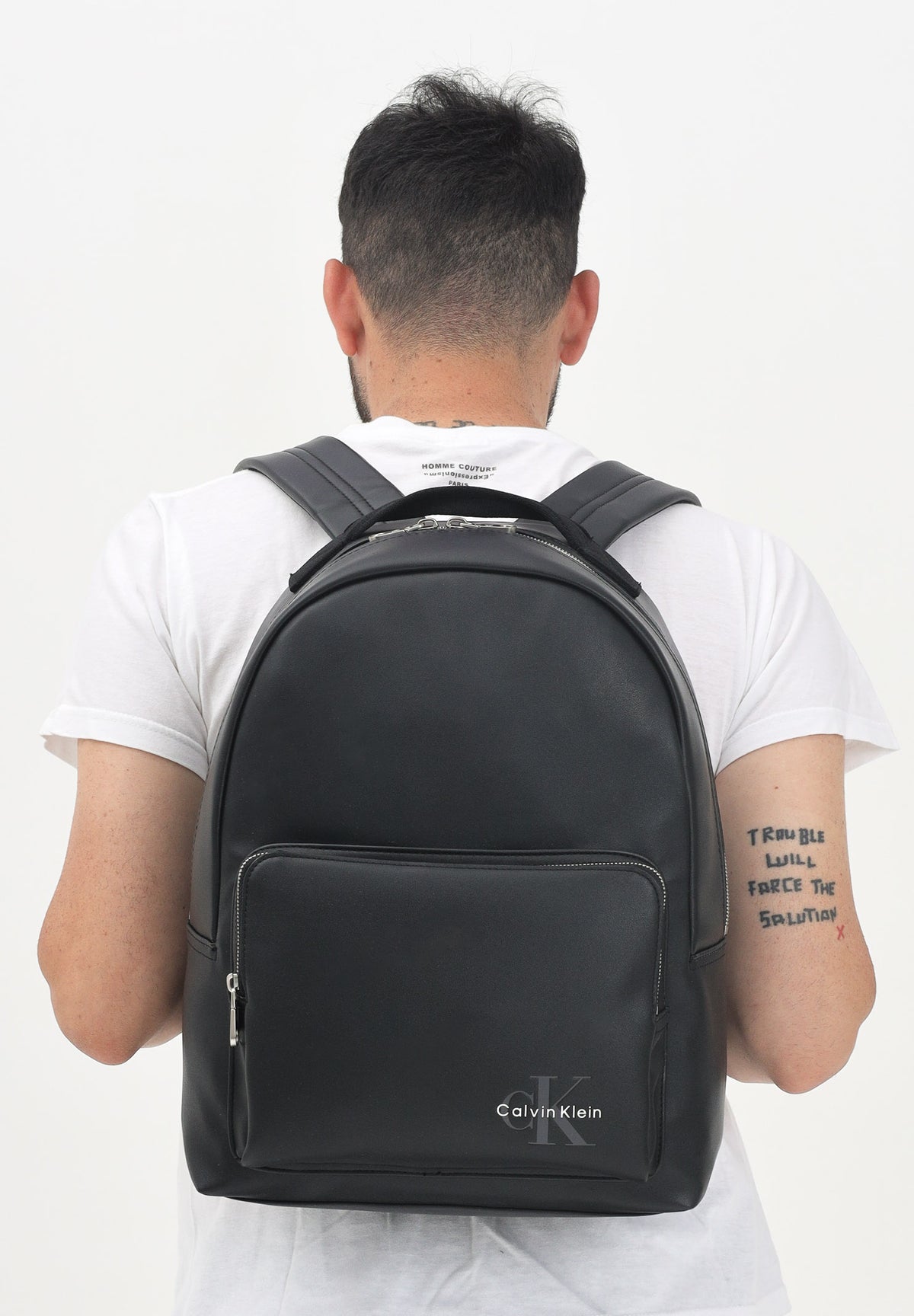 CALVIN KLEIN Zaino nero da uomo con logo LV04G3042G UB1 CALVIN KLEIN