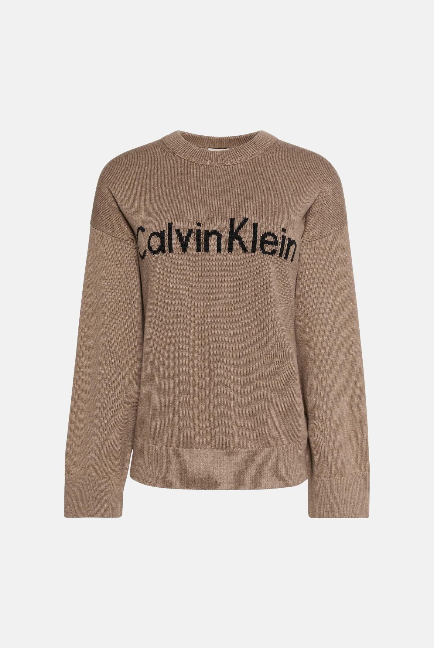 CALVIN KLEIN JEANS Maglia CONTRAST LOGO SWEATER marrone, da donna <BR/> LV044G313G TS7 CALVIN KLEIN JEANS