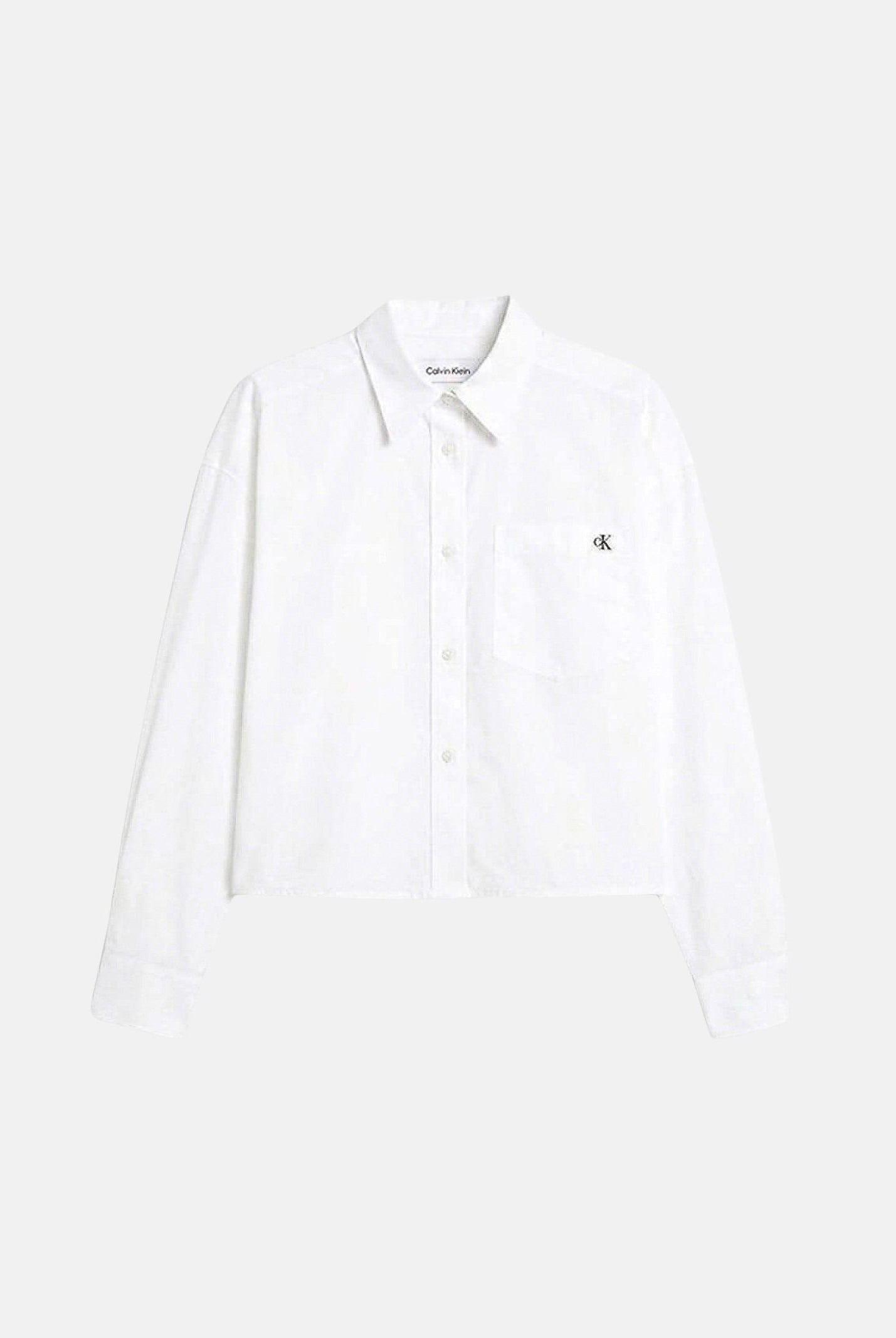CALVIN KLEIN JEANS Camicia BRILLIANT bianco, da donna con logo ricamato sul petto<BR/> LV047F104G YAA CALVIN KLEIN JEANS