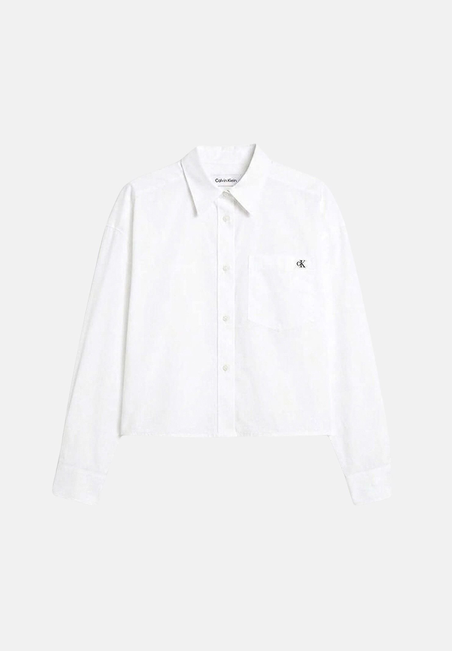 CALVIN KLEIN JEANS Camicia BRILLIANT bianco, da donna con logo ricamato sul petto<BR/> LV047F104G YAA CALVIN KLEIN JEANS