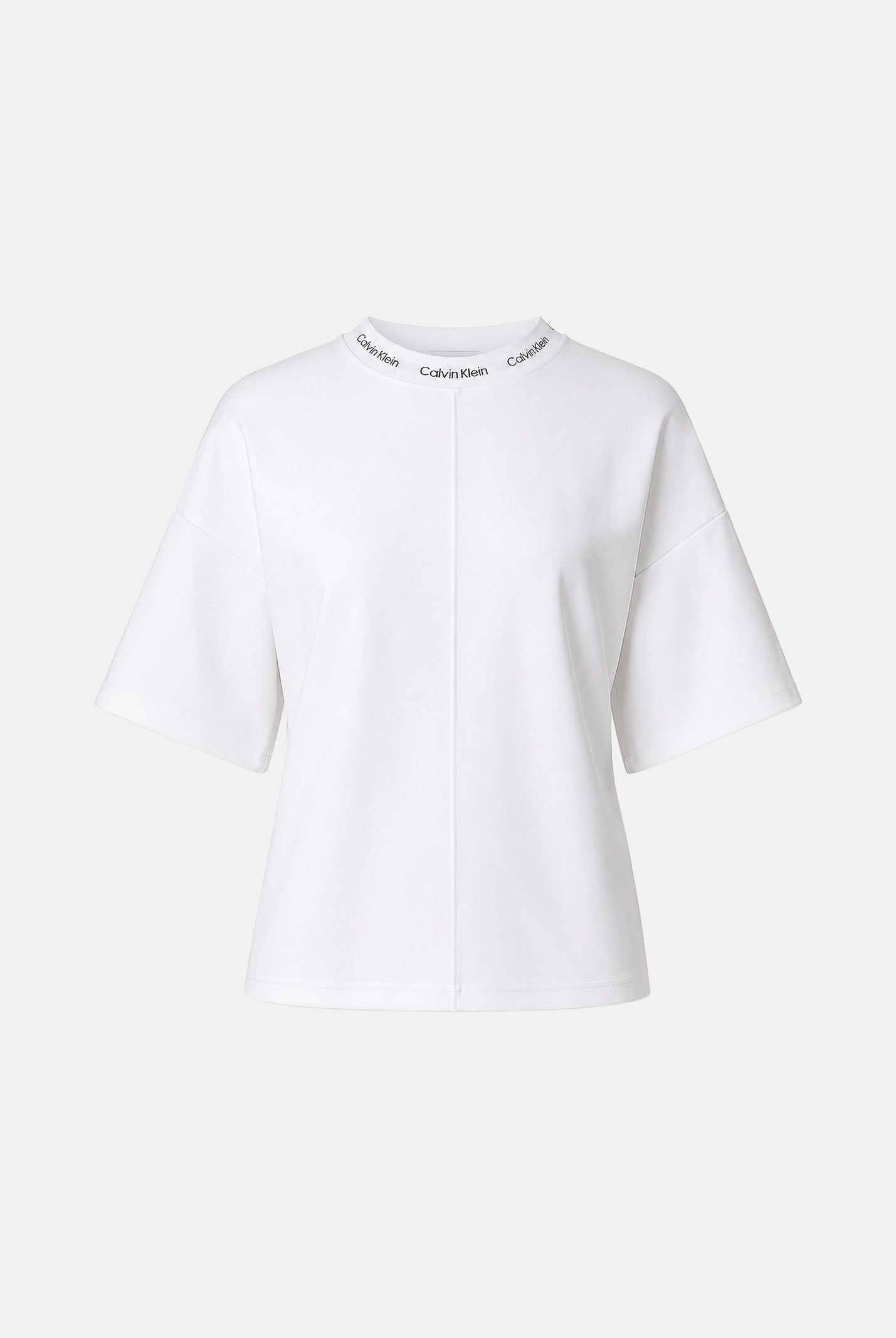 CALVIN KLEIN JEANS T-shirt color bright white bianca da donna con logo sul girocollo<BR/> LV047G235G YAF CALVIN KLEIN JEANS