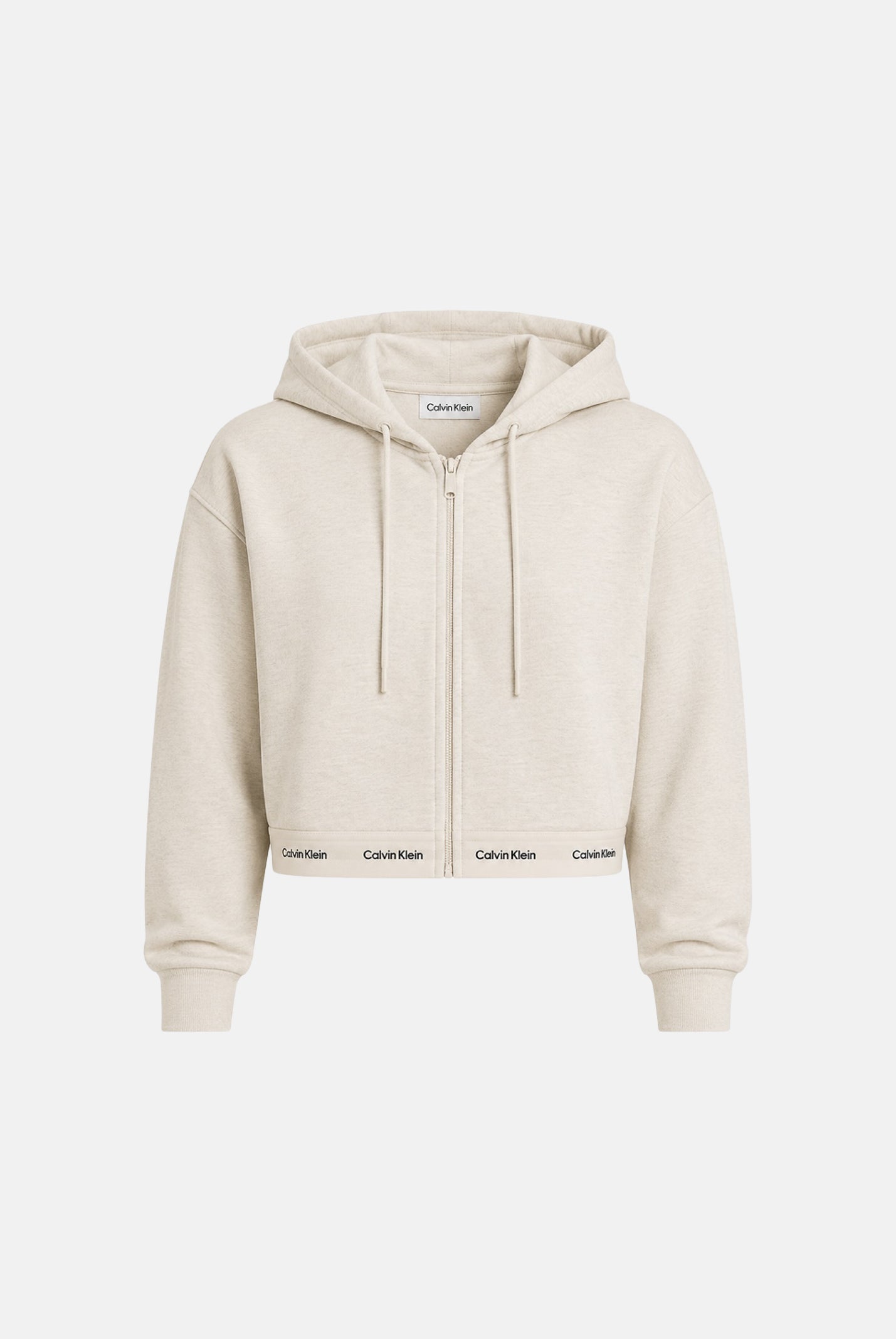 CALVIN KLEIN JEANS Felpa LS TERRY vaniglia,panna, da donna con zip e cappuccio, <BR/> LV047G252G P4P CALVIN KLEIN JEANS