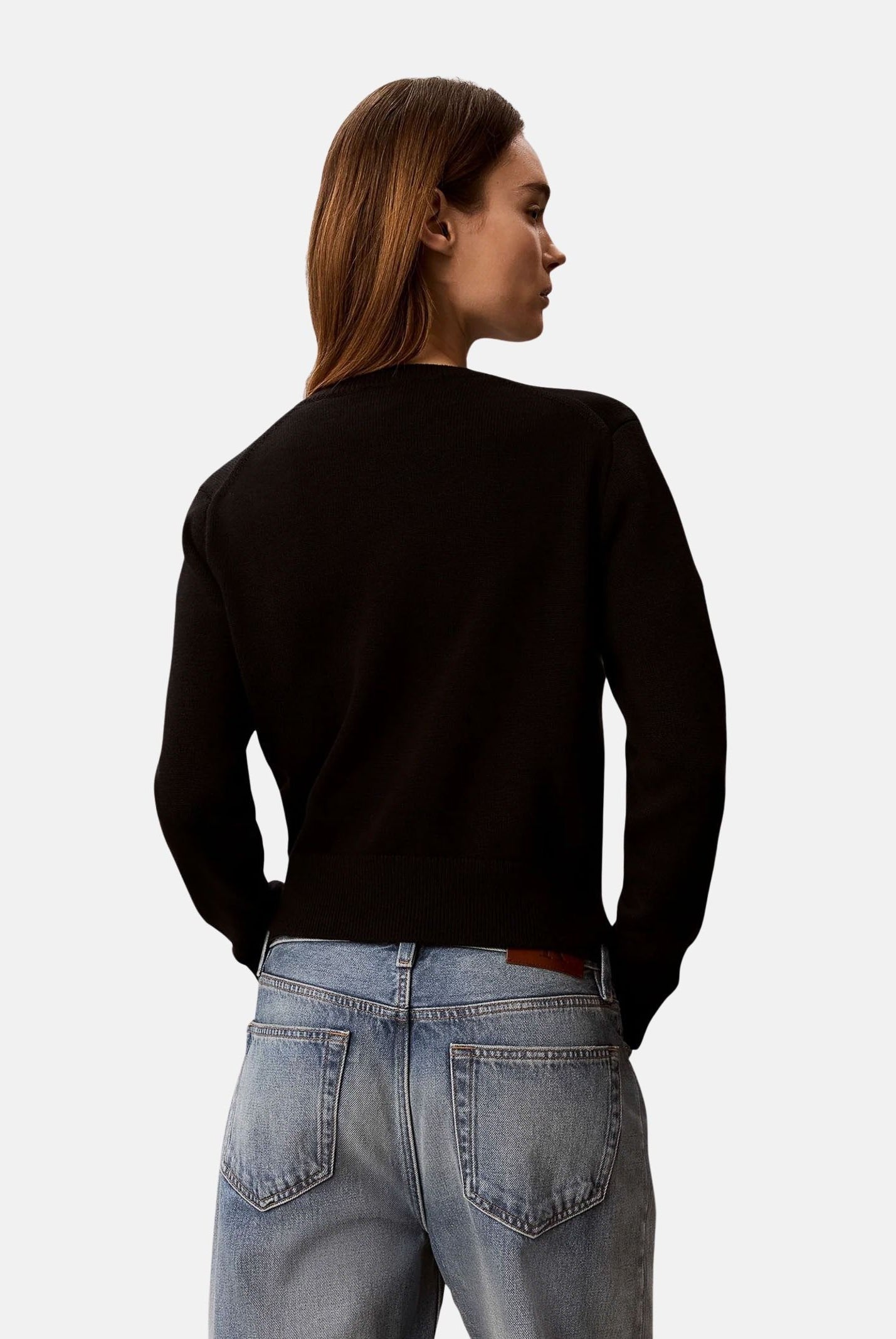 CALVIN KLEIN JEANS Maglia LOGO OUTLINE, nero da donna <BR/> LV047G322G UB1 CALVIN KLEIN JEANS