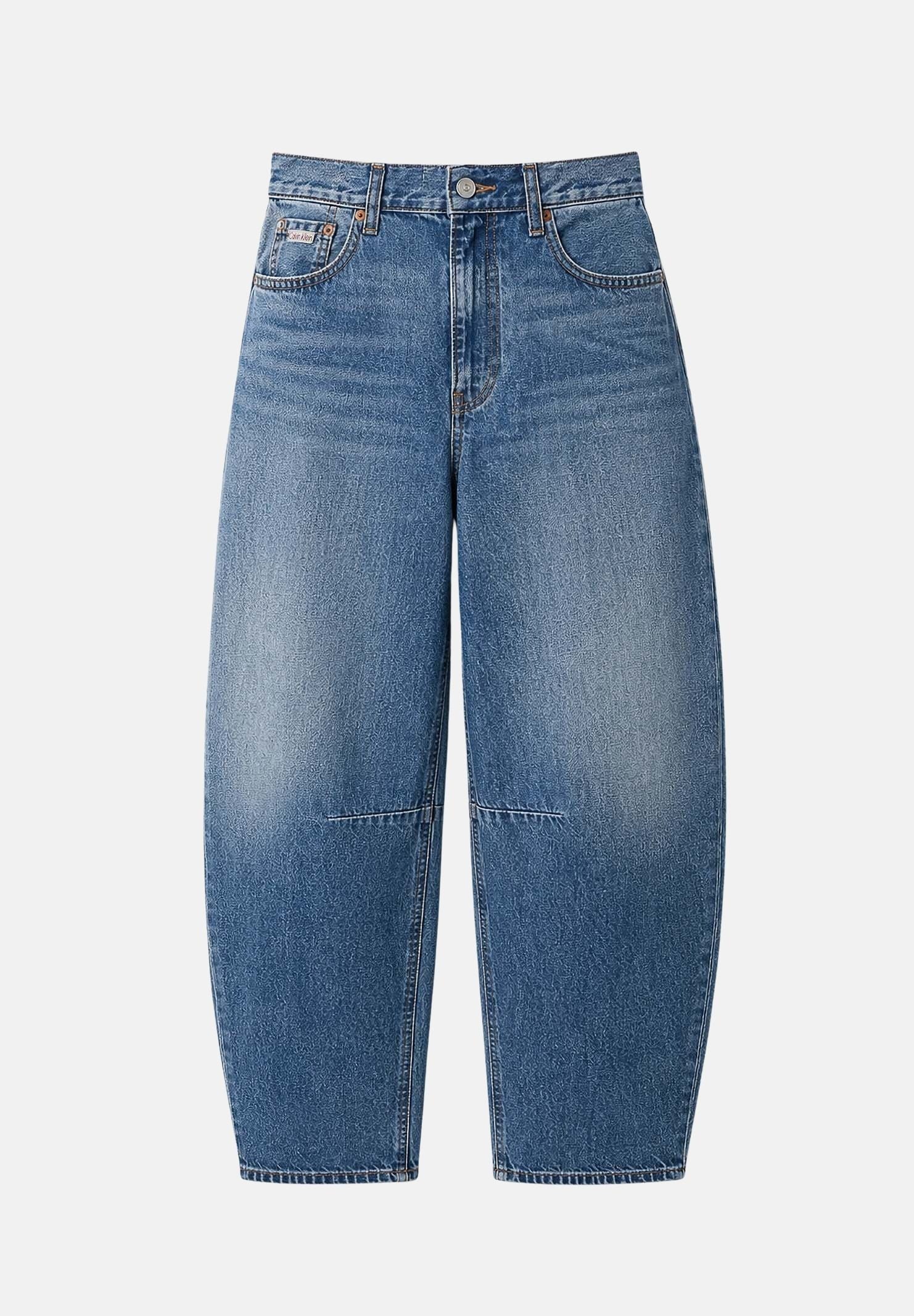 CALVIN KLEIN JEANS Jeans BARREL CROPPED, airway blu da donna <BR/> LV047G748G YRE CALVIN KLEIN JEANS