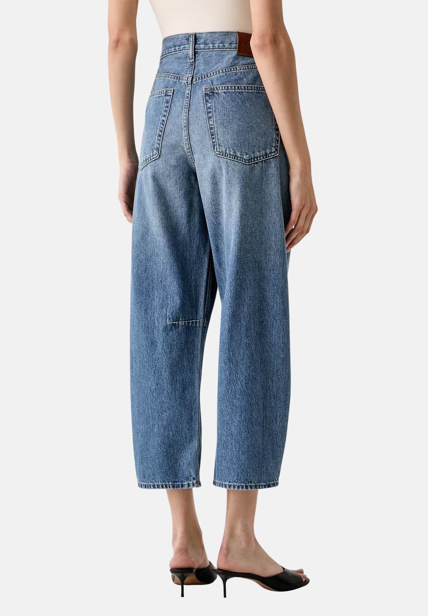 CALVIN KLEIN JEANS Jeans BARREL CROPPED, airway blu da donna <BR/> LV047G748G YRE CALVIN KLEIN JEANS