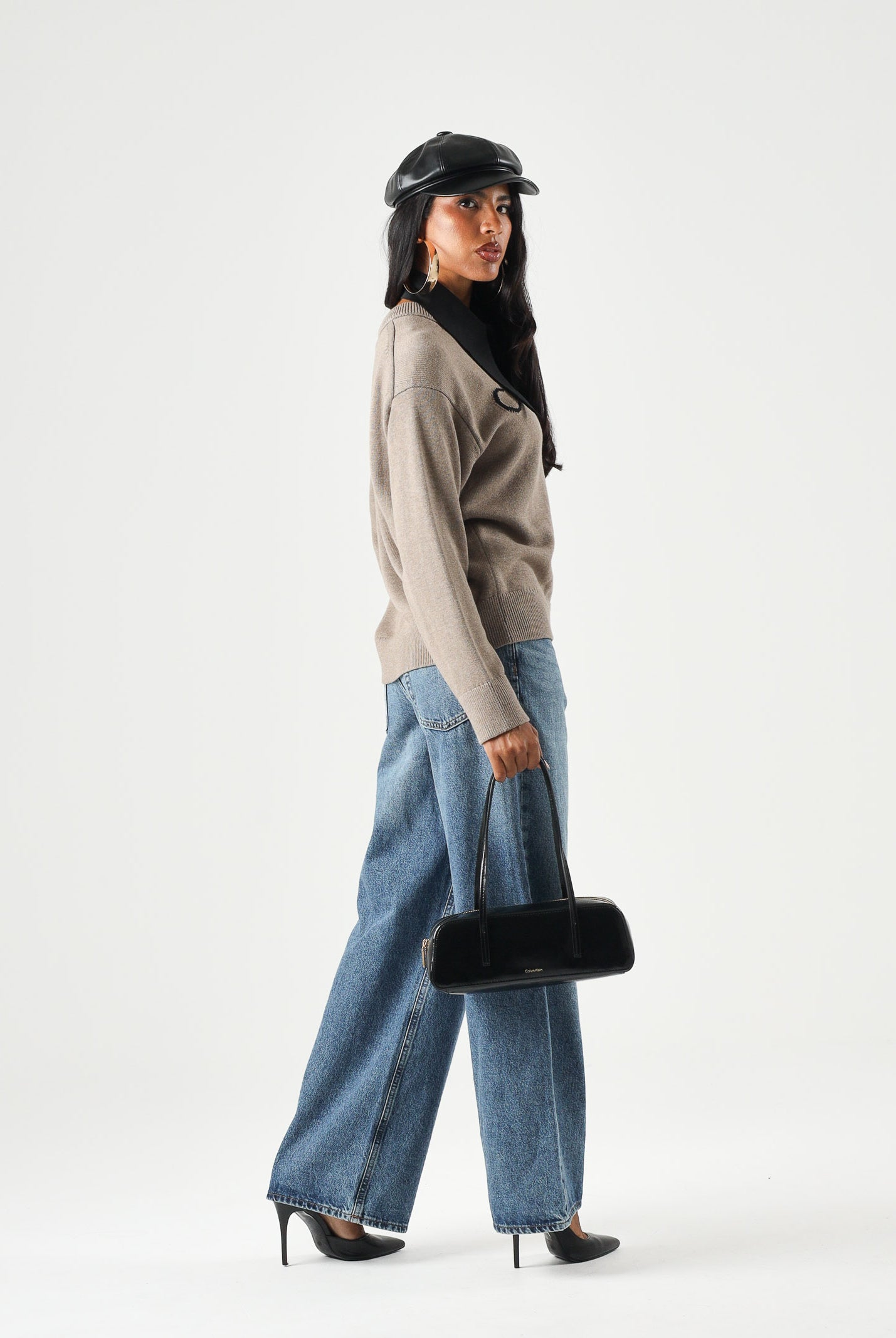 CALVIN KLEIN JEANS Jeans airway blu da donna con lavaggio denim effetto used e gamba ampia cropped. LV047G912G YRE CALVIN KLEIN JEANS