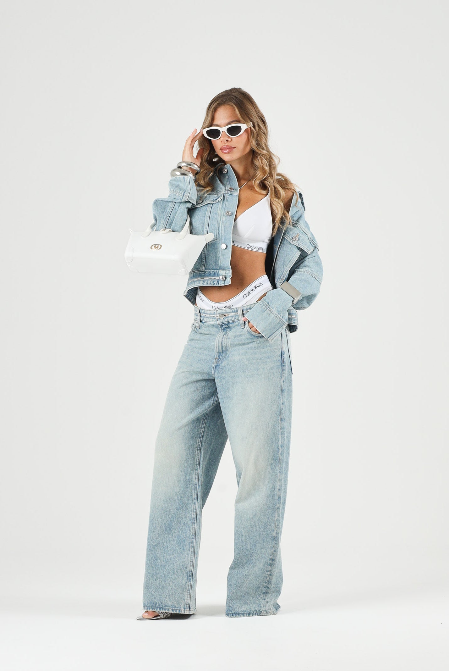 CALVIN KLEIN JEANS Jeans LOW RISE BAGGY fresh water, azzurro da donna <BR/> LV047G916G YP3 CALVIN KLEIN JEANS