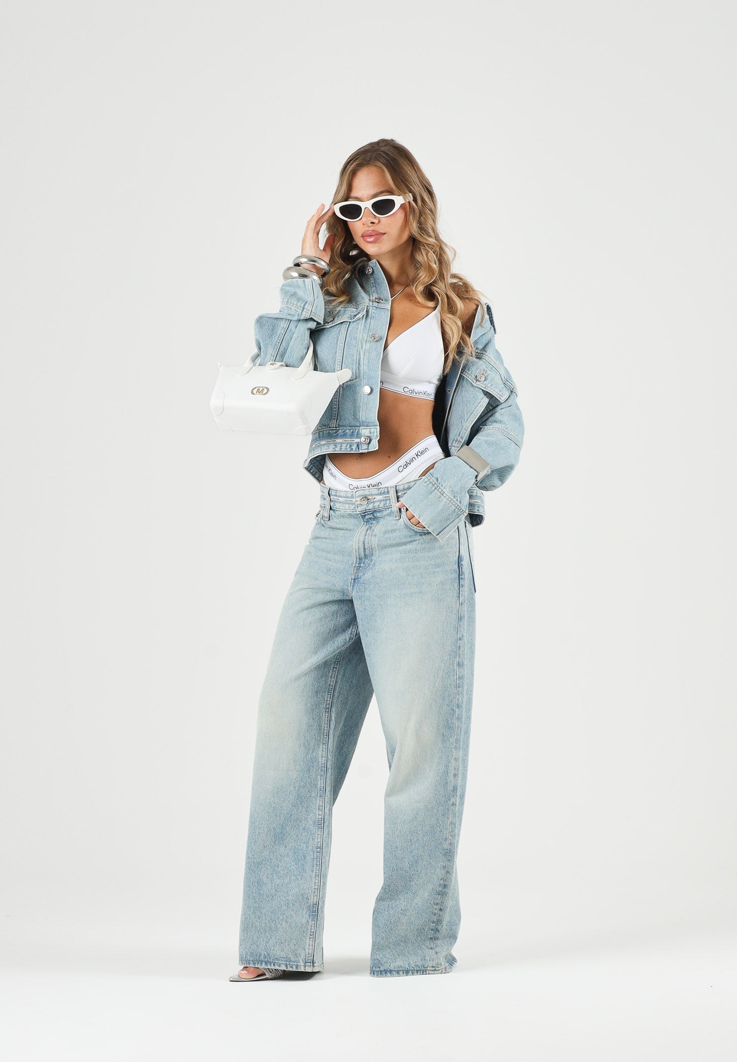 CALVIN KLEIN JEANS Jeans LOW RISE BAGGY fresh water, azzurro da donna <BR/> LV047G916G YP3 CALVIN KLEIN JEANS