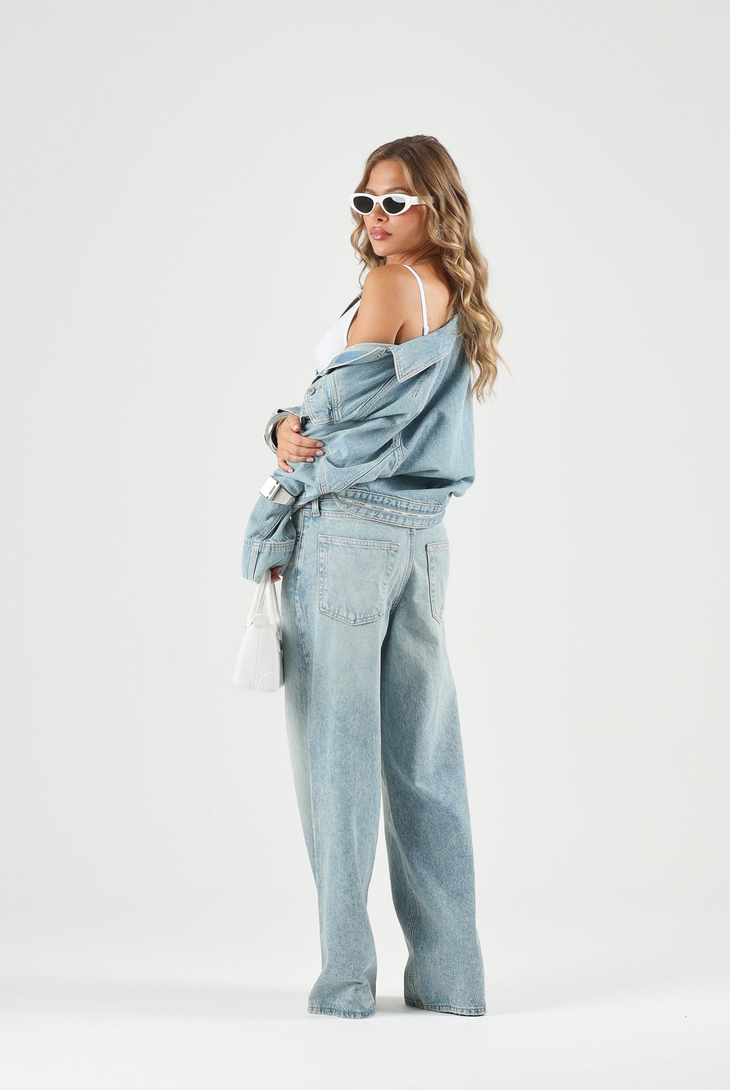 CALVIN KLEIN JEANS Jeans LOW RISE BAGGY fresh water, azzurro da donna <BR/> LV047G916G YP3 CALVIN KLEIN JEANS