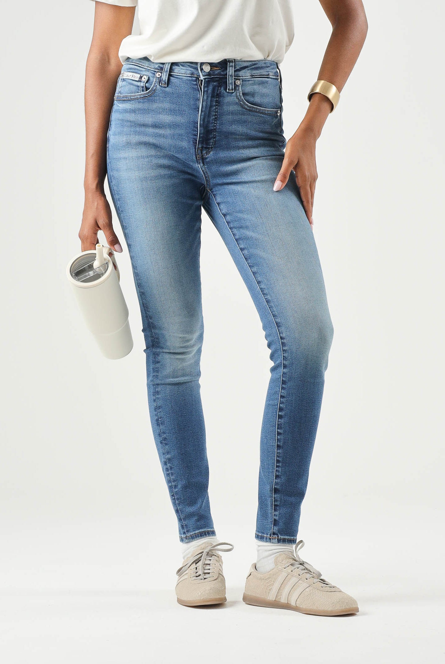CALVIN KLEIN JEANS Jeans Indigo Station blu indaco da donna con lavaggio sfumato LV047G924G 3N9 CALVIN KLEIN JEANS