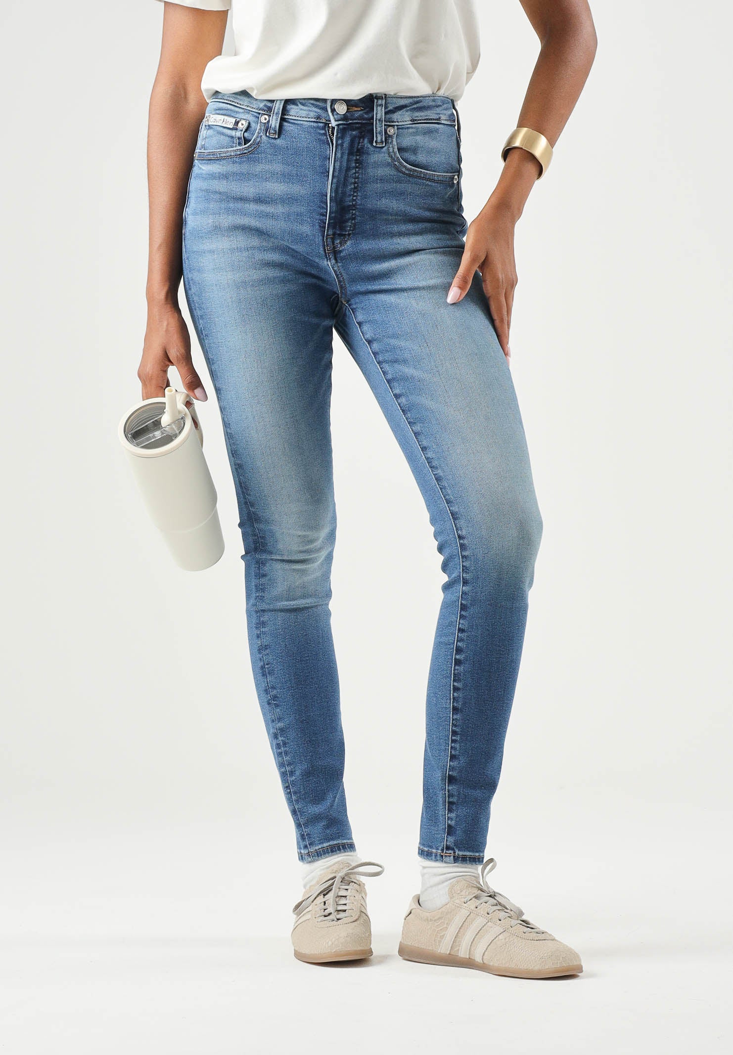 CALVIN KLEIN JEANS Jeans Indigo Station blu indaco da donna con lavaggio sfumato LV047G924G 3N9 CALVIN KLEIN JEANS
