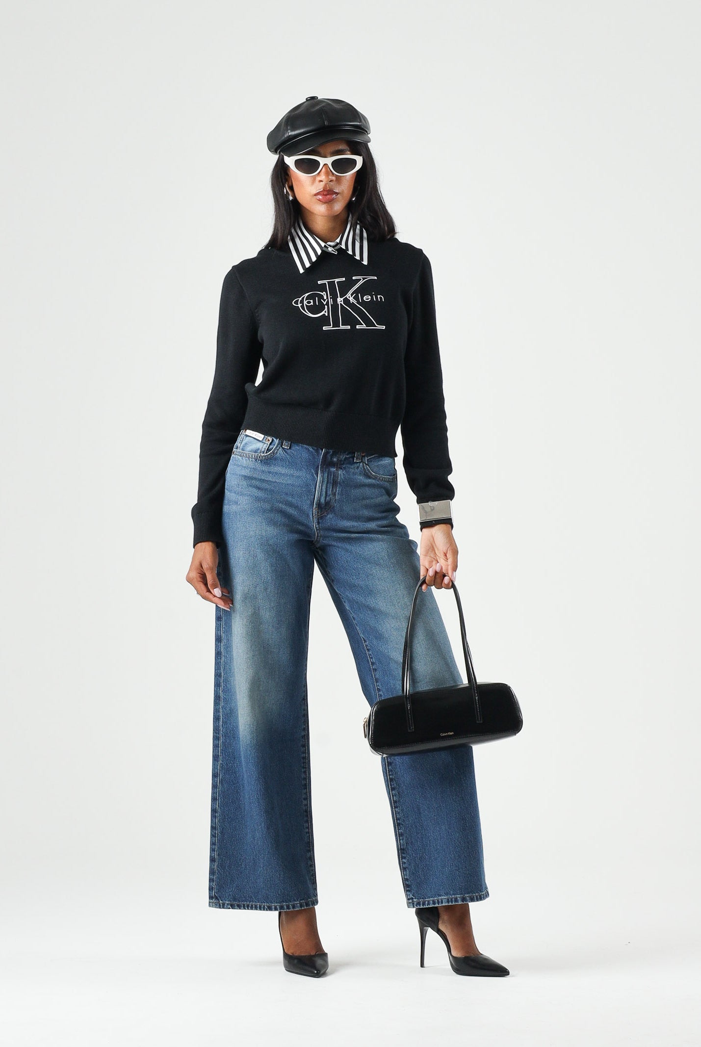 CALVIN KLEIN JEANS Jeans WIDE LEH, shore road blu da donna on gamba ampia <BR/> LV047G928G 4D2 CALVIN KLEIN JEANS