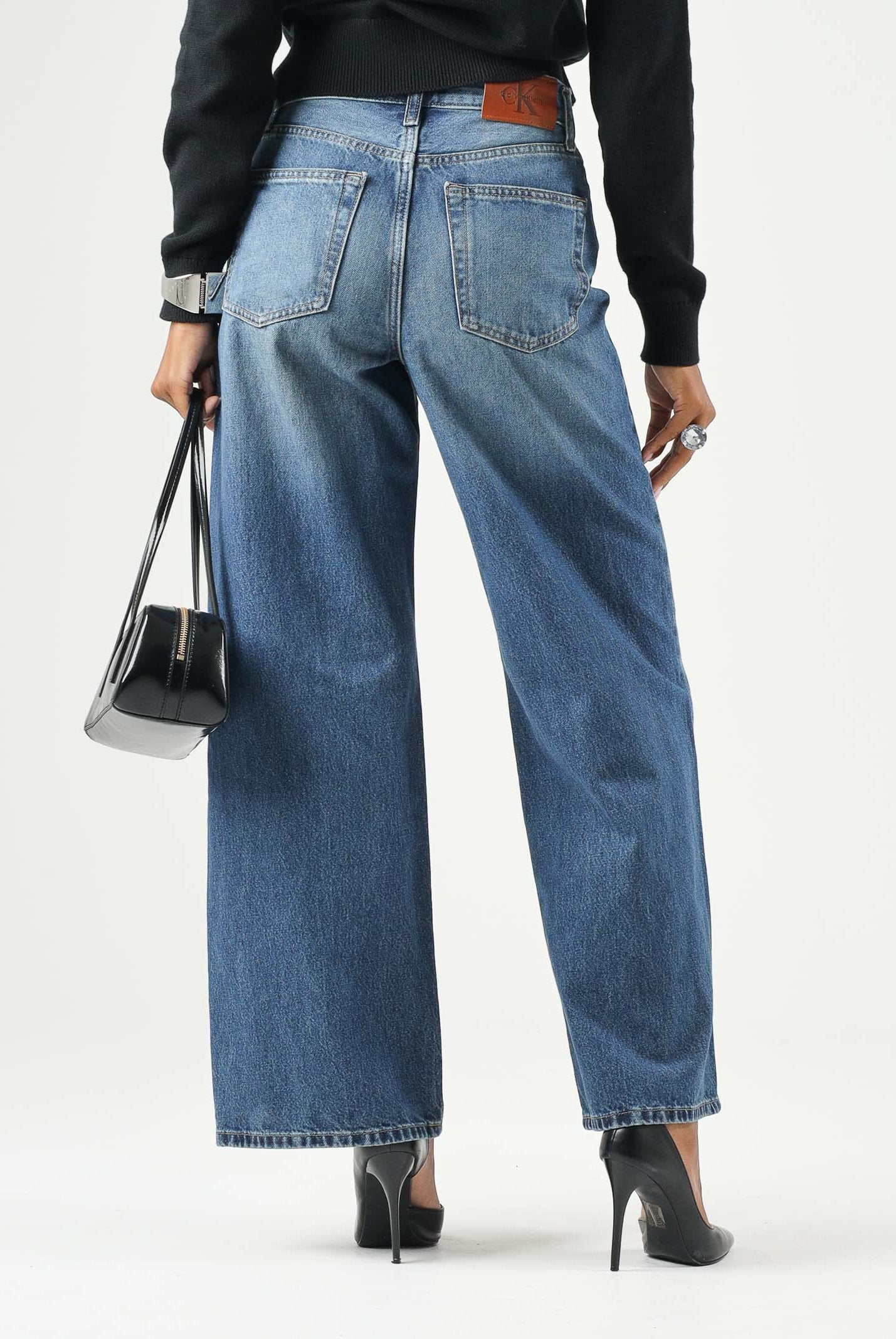 CALVIN KLEIN JEANS Jeans WIDE LEH, shore road blu da donna on gamba ampia <BR/> LV047G928G 4D2 CALVIN KLEIN JEANS