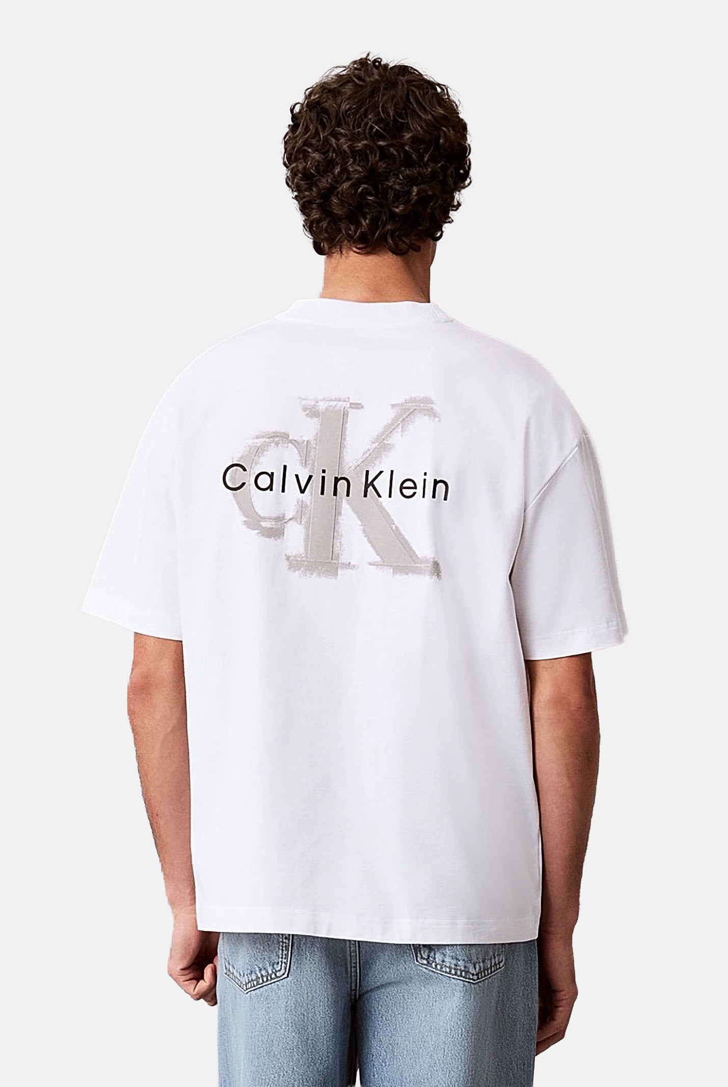 CALVIN KLEIN JEANS T-shirt EMBOSSED bright white bianca da uomo<BR/> LV04RAB806 YAF CALVIN KLEIN JEANS