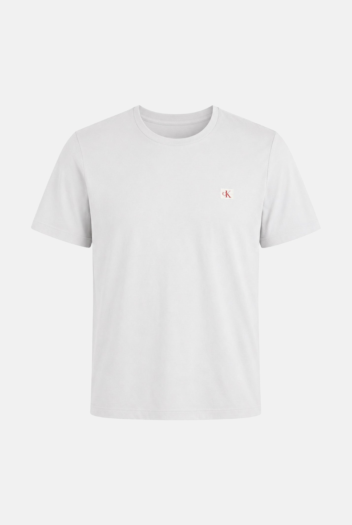 CALVIN KLEIN JEANS T-shirt SS BADGE , classic tee, grigio chiaro da uomo<BR/> LV04RC272G PSX CALVIN KLEIN JEANS