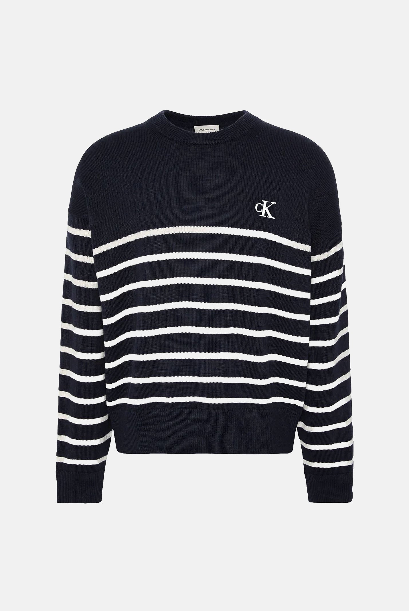 CALVIN KLEIN JEANS Maglione girocollo Dark Sapphire, blu navy da uomo. LV04RG305G CEF CALVIN KLEIN JEANS
