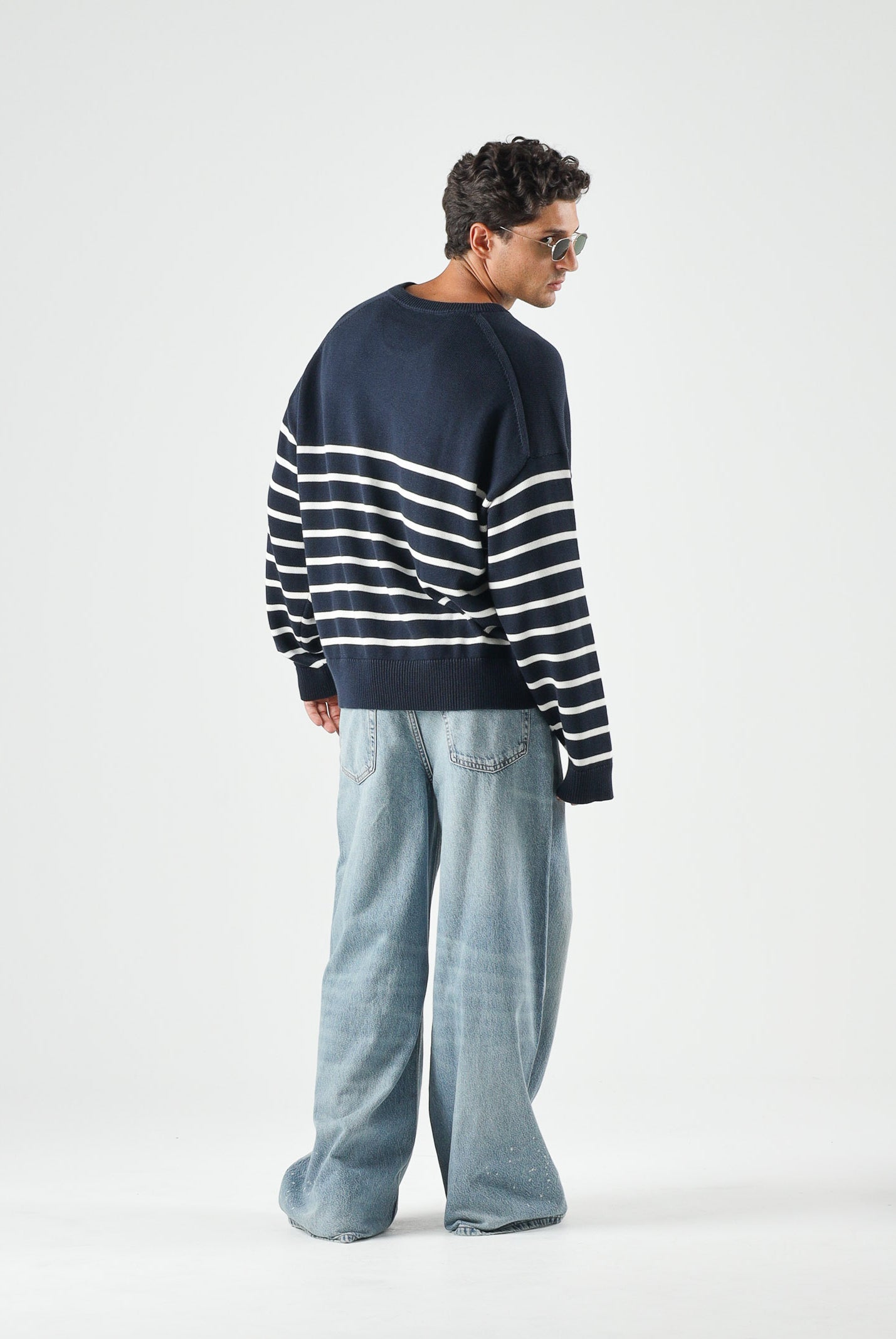 CALVIN KLEIN JEANS Maglione girocollo Dark Sapphire, blu navy da uomo. LV04RG305G CEF CALVIN KLEIN JEANS