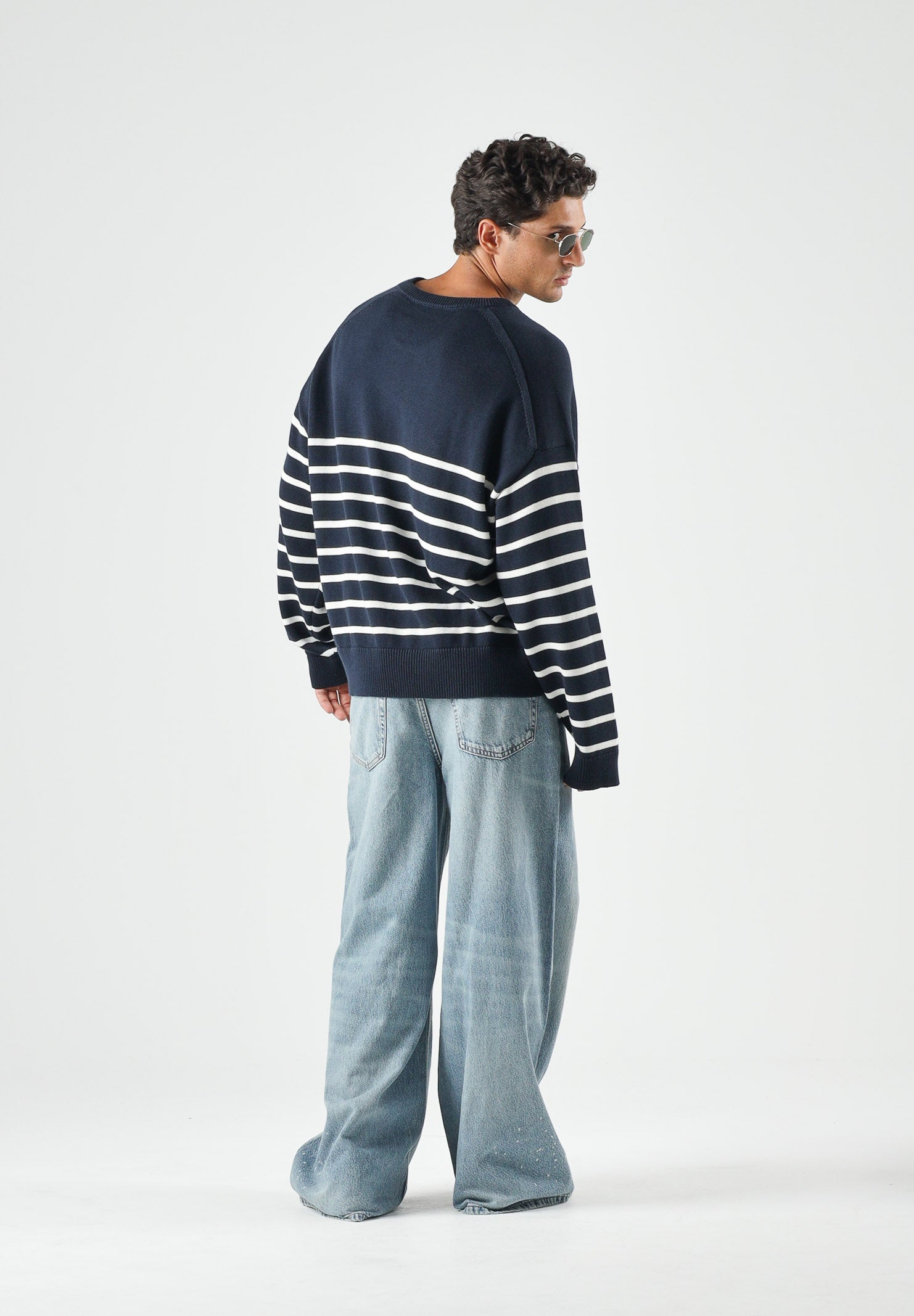 CALVIN KLEIN JEANS Maglione girocollo Dark Sapphire, blu navy da uomo. LV04RG305G CEF CALVIN KLEIN JEANS